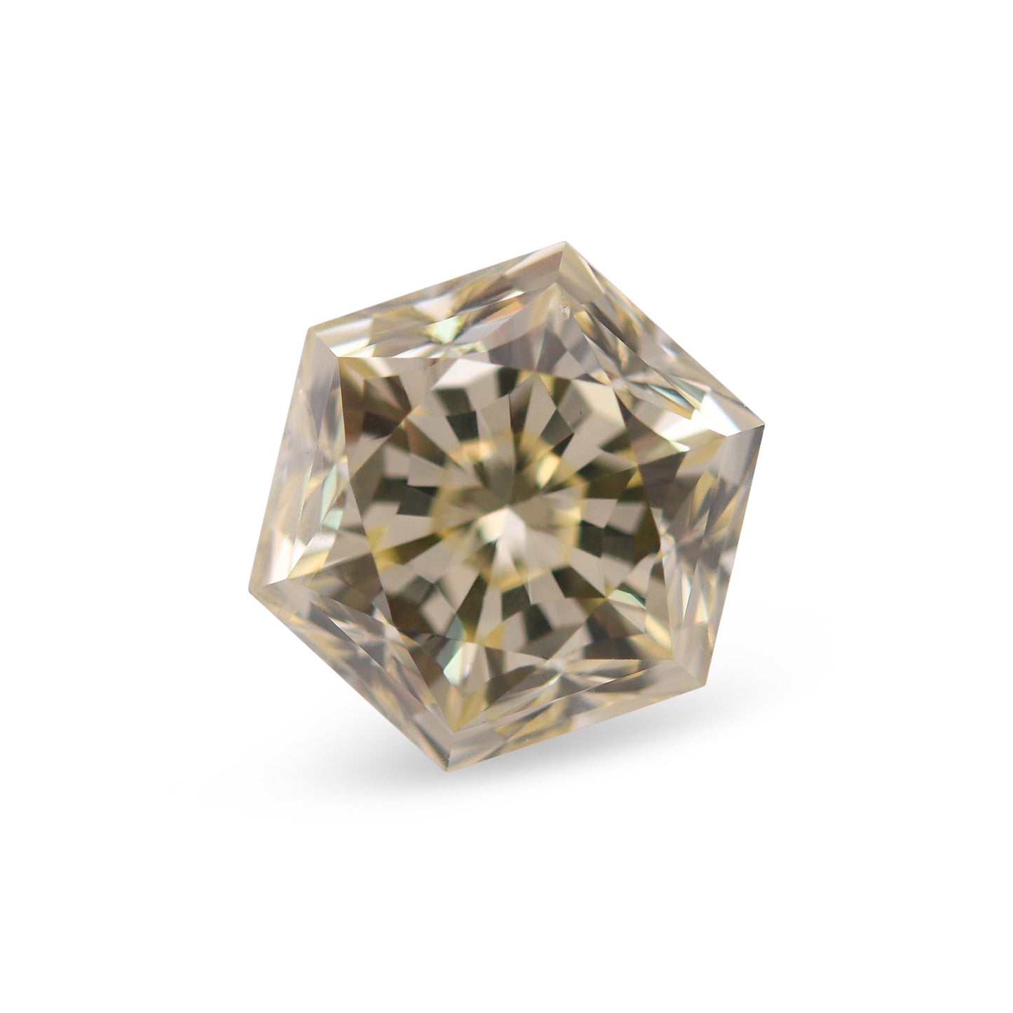 3,80 Karat Fancy Yellow Hexagonal Diamond I1 GIA