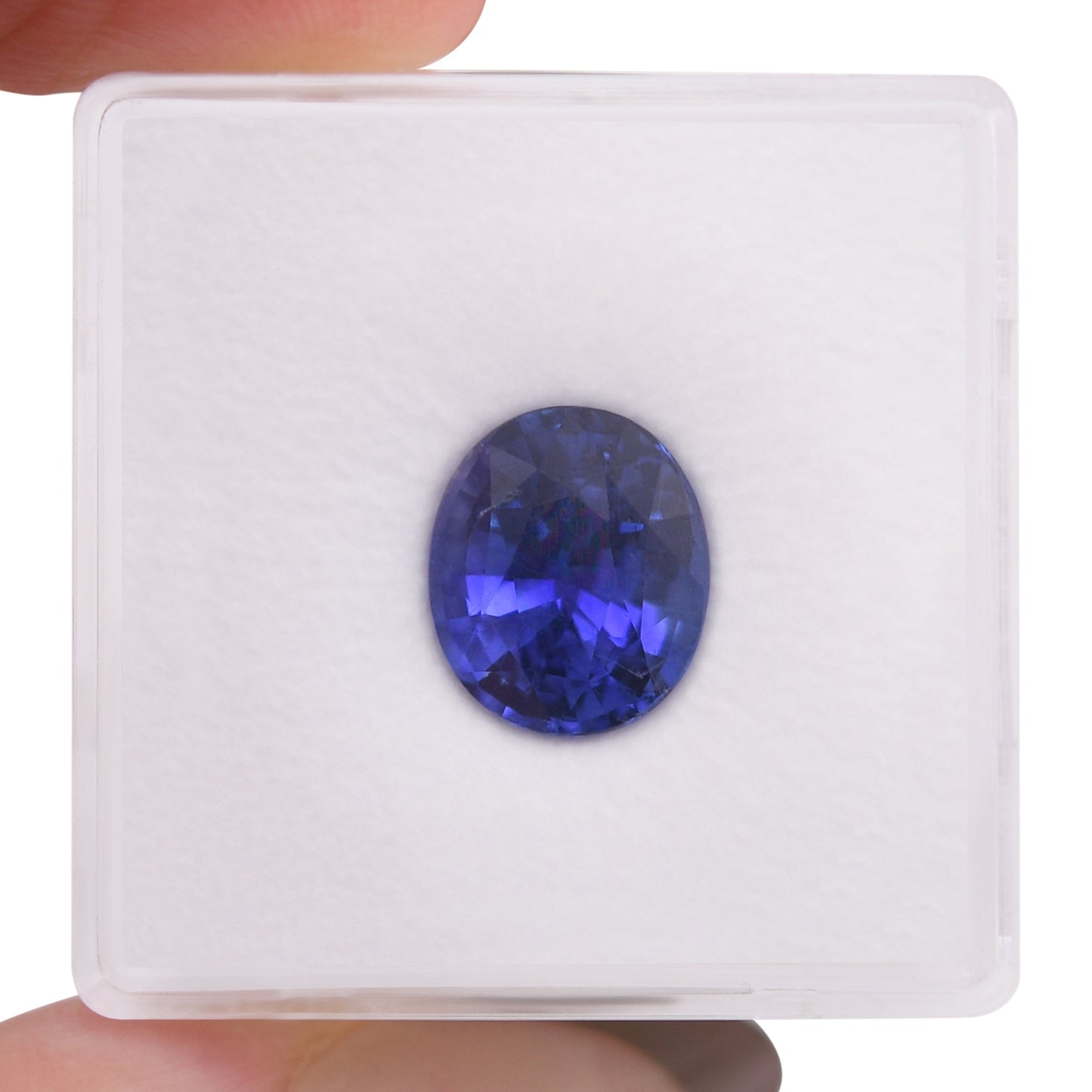 3,81 Karat blauer ovaler Saphir aus Sri Lanka (AGL)