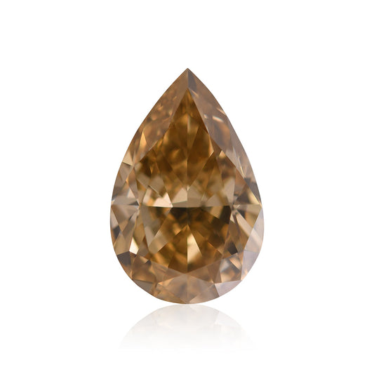 3,84 Karat Fancy Brown Yellow Birnenförmiger Diamant VVS2 GIA