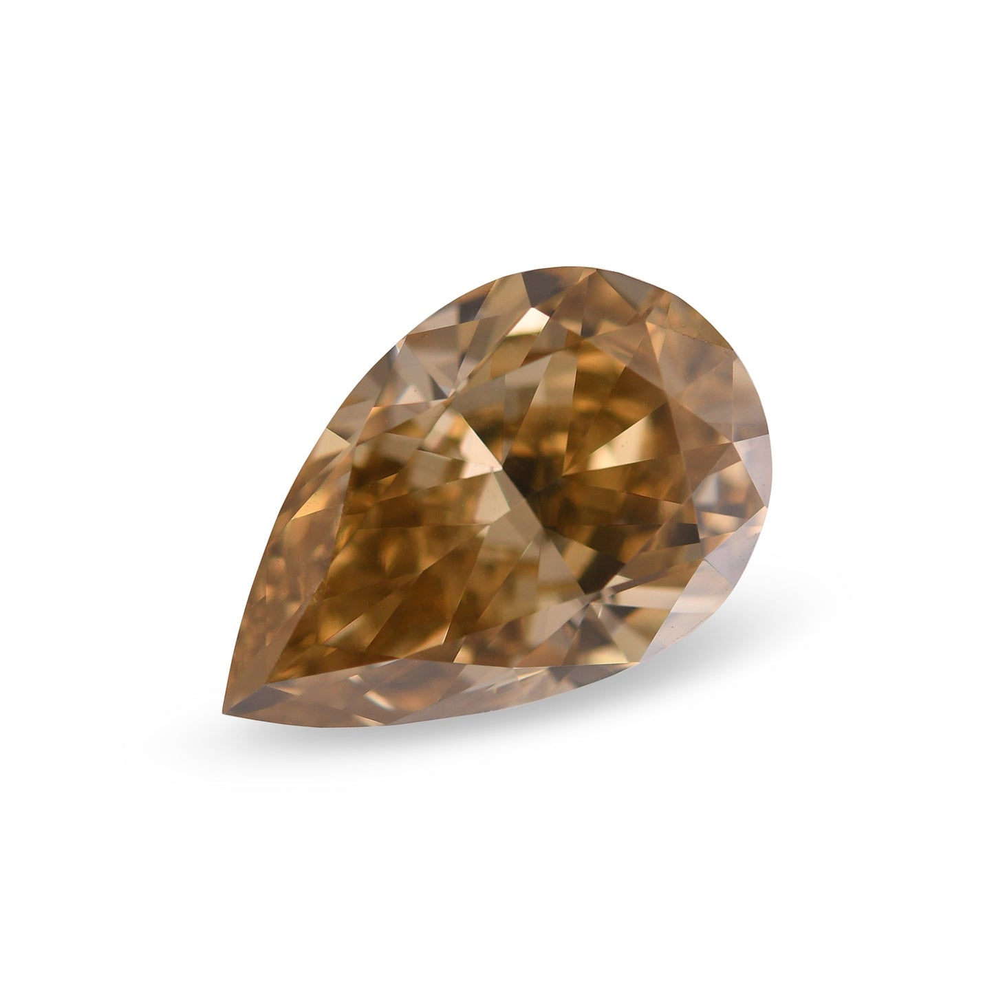 3,84 Karat Fancy Brown Yellow Birnenförmiger Diamant VVS2 GIA