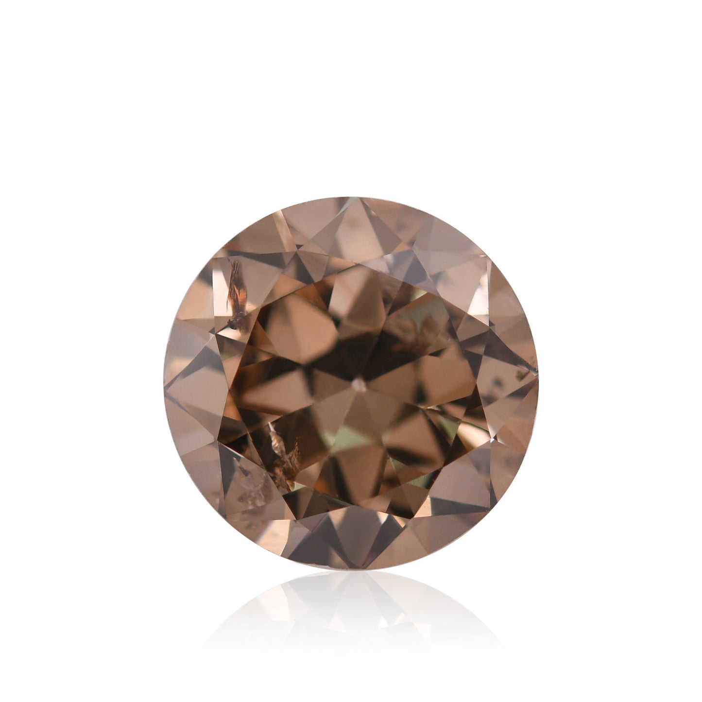 3,84 Karat Fancy Orange Brown Rundbrillant I1 GIA
