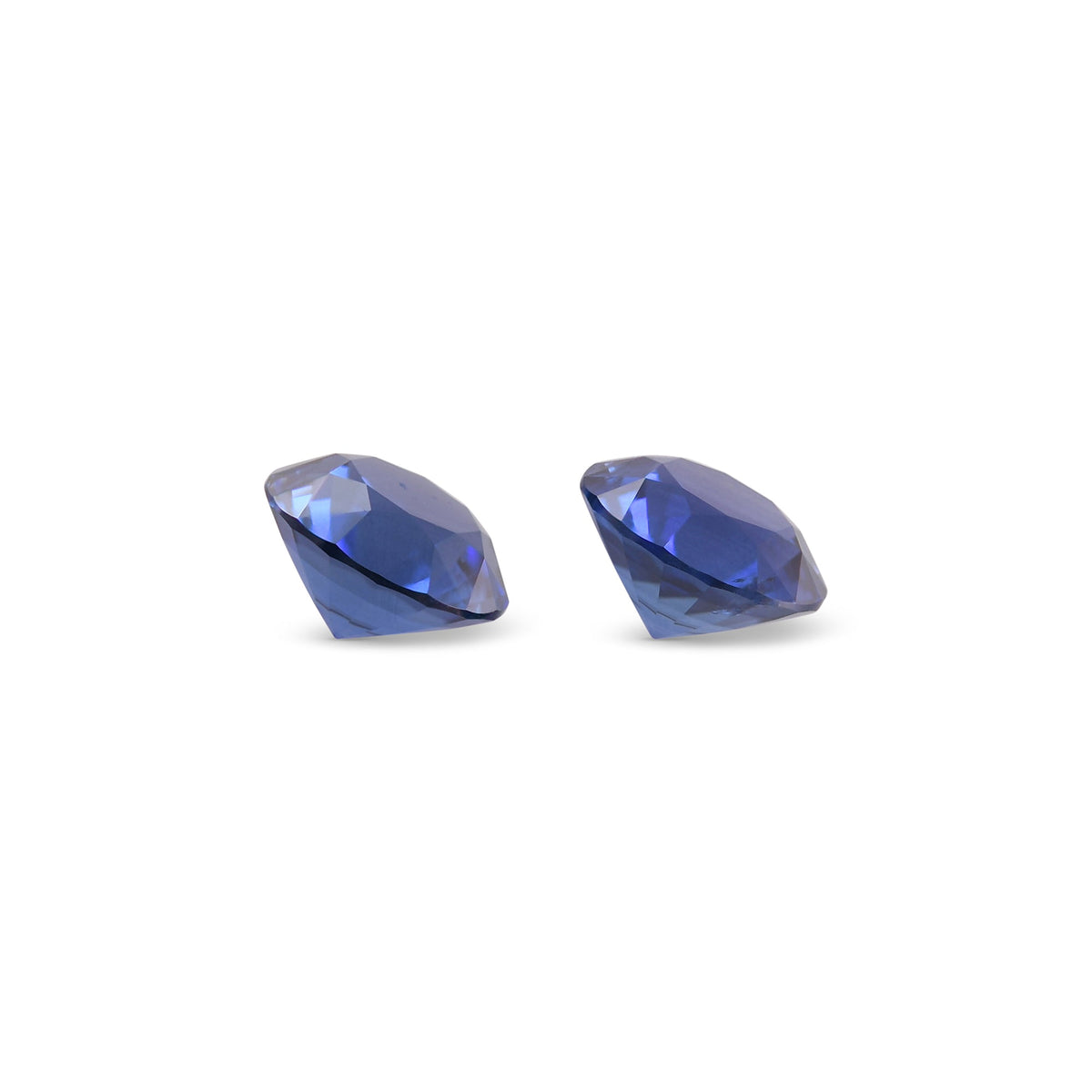 3,97 Karat blaue runde Saphire aus Sri Lanka (Paare)