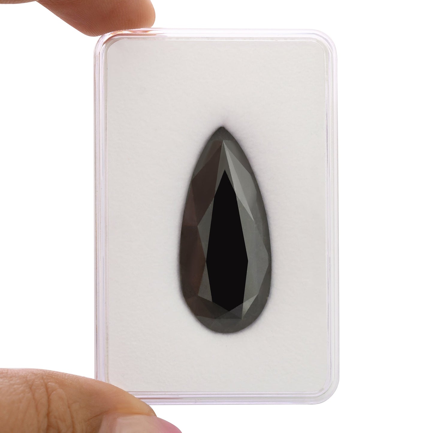 30,05 Karat Fancy Dark Gray Birnear Diamond GIA