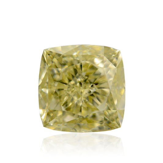 0.91 Carat Fancy Brownish Greenish Yellow Cushion Diamond SI1 GIA