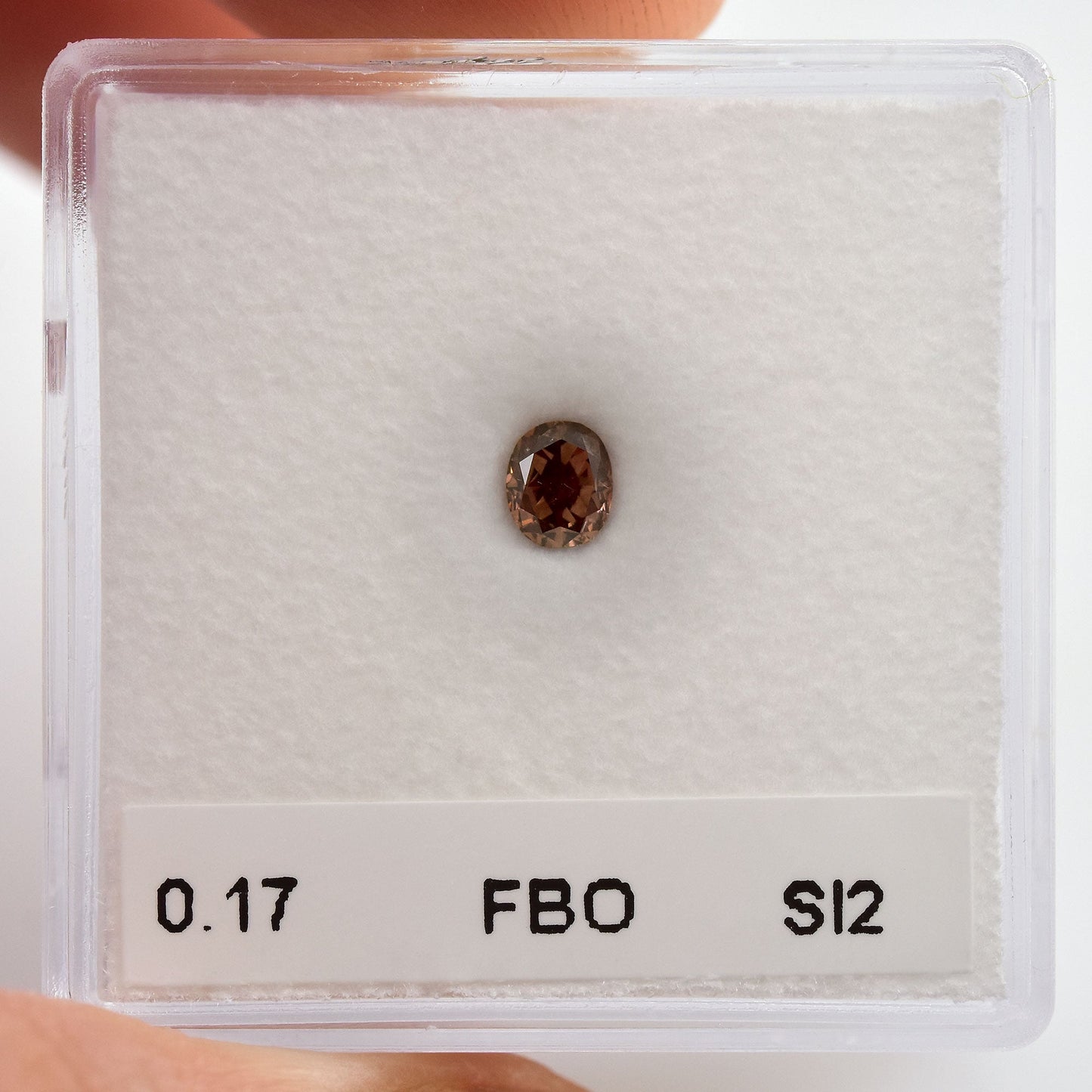 0.17 Carat Fancy Brown Orange Oval Diamond SI2 GIA