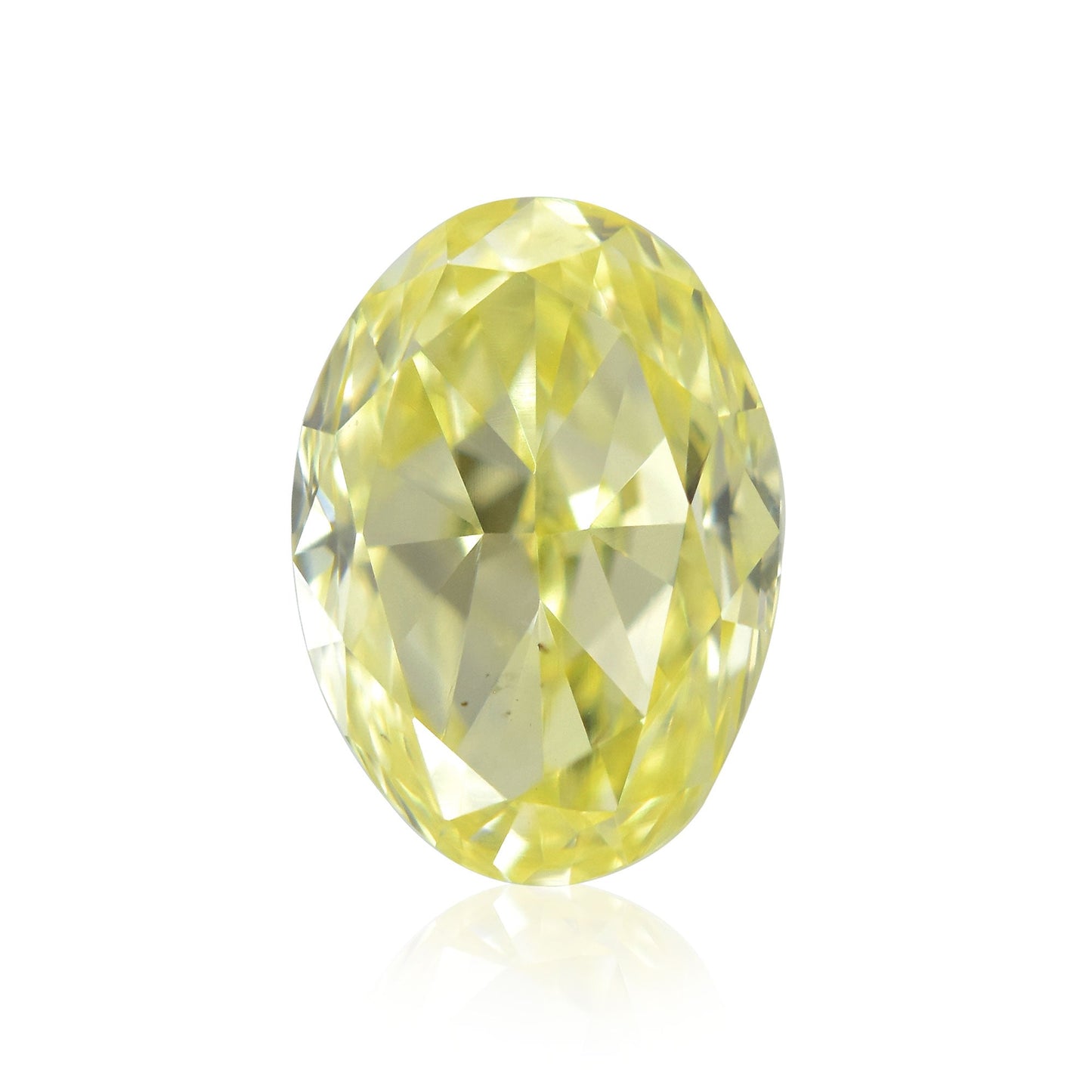 0,52 Karat Fancy Yellow Oval Diamond VS2 IGI
