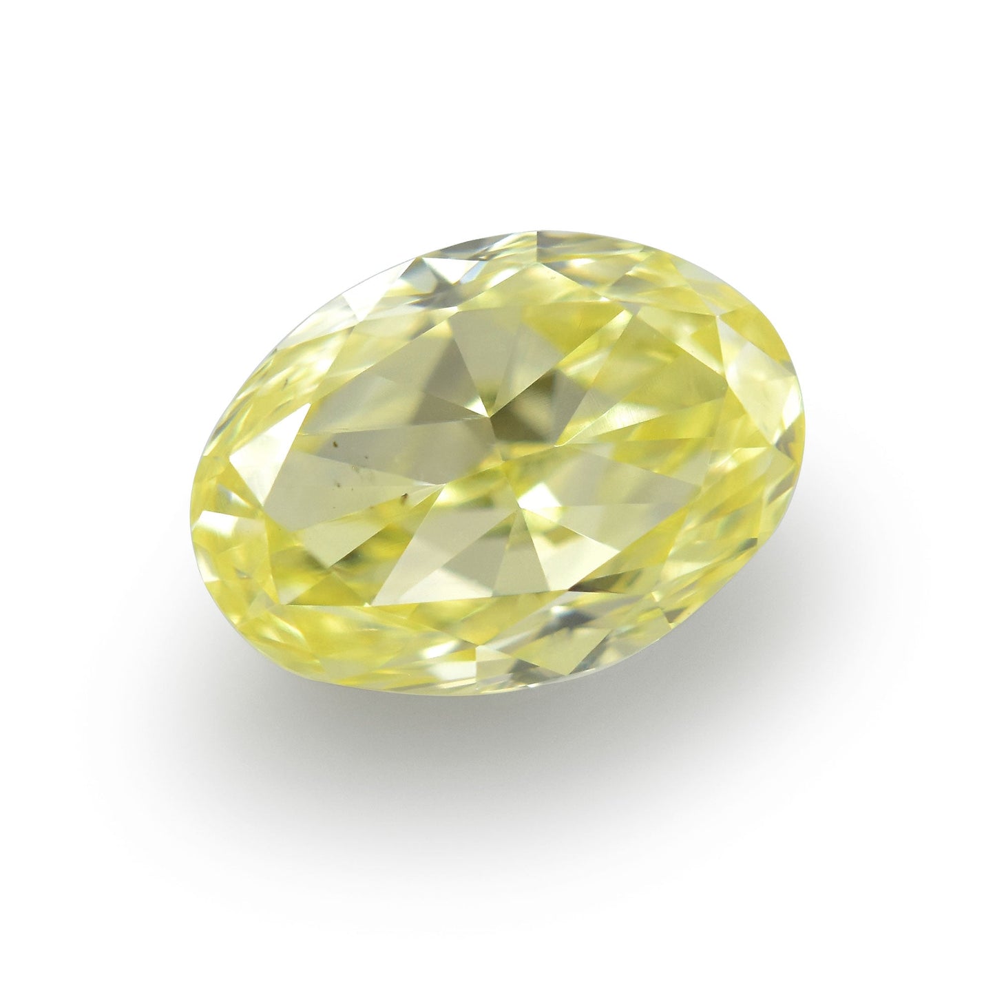 0,52 Karat Fancy Yellow Oval Diamond VS2 IGI