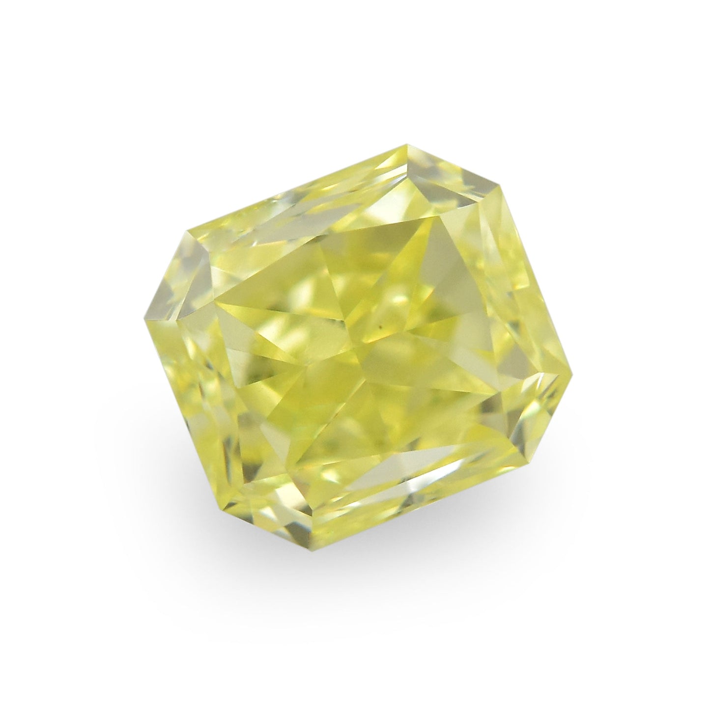 0,41 Karat Fancy Yellow Radiant VS2 IGI
