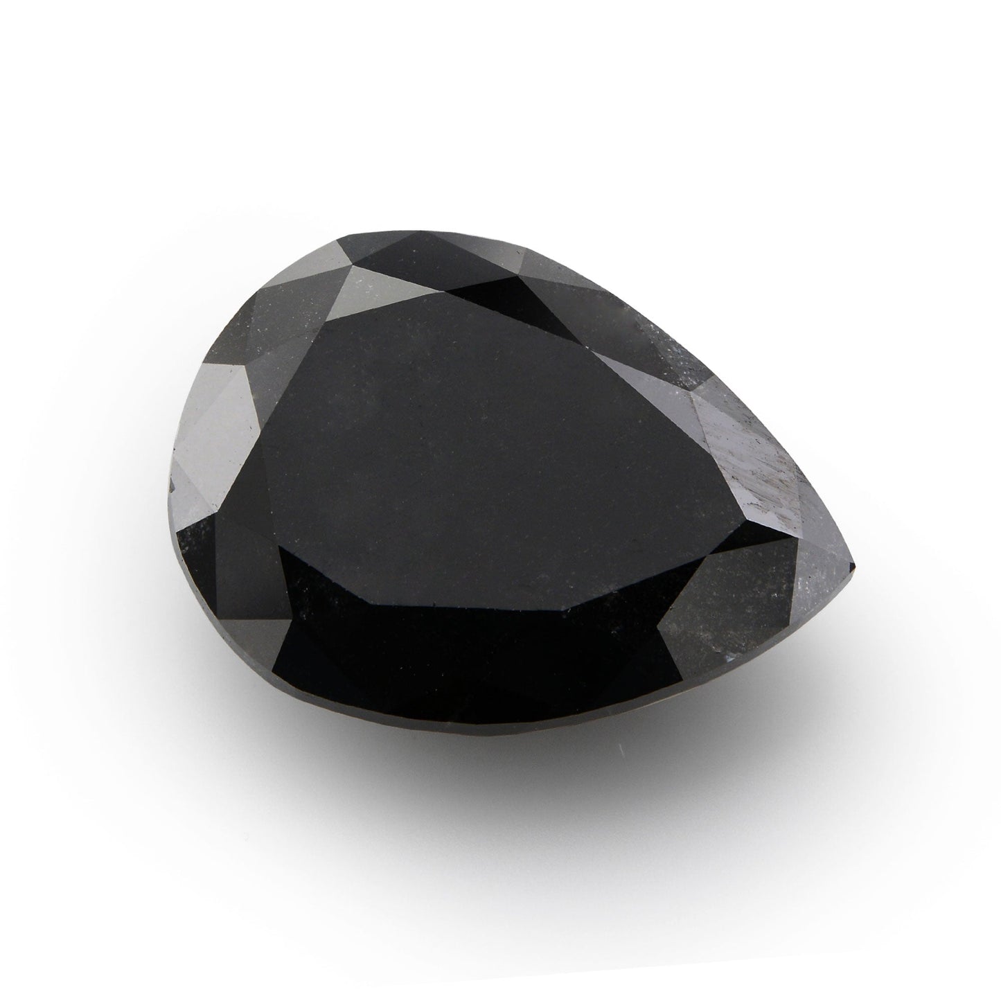 5,78 Karat Fancy Black Pear Diamond GIA