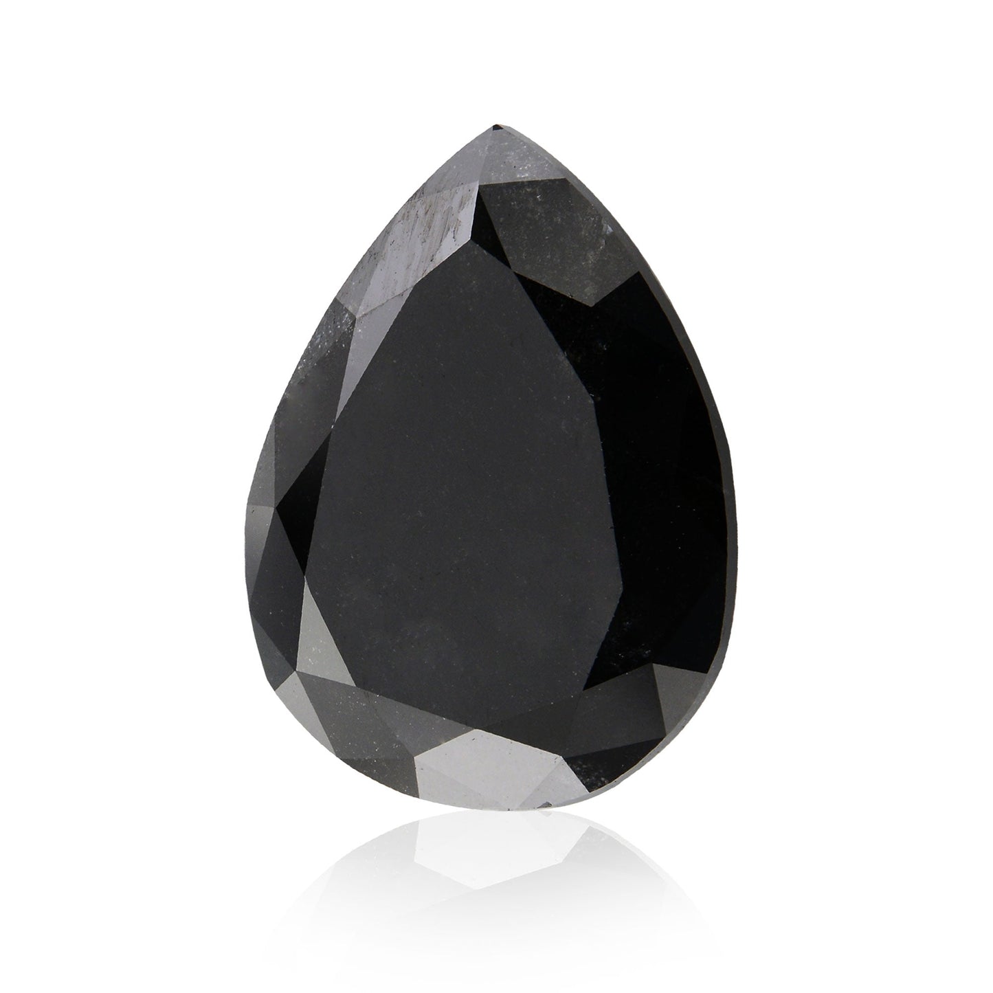 5,78 Karat Fancy Black Pear Diamond GIA