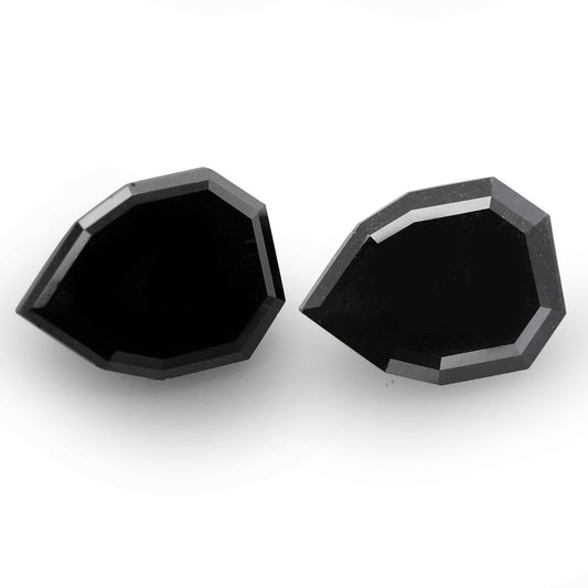 3,00 Karat Fancy Black Birnenförmige Diamanten GIA