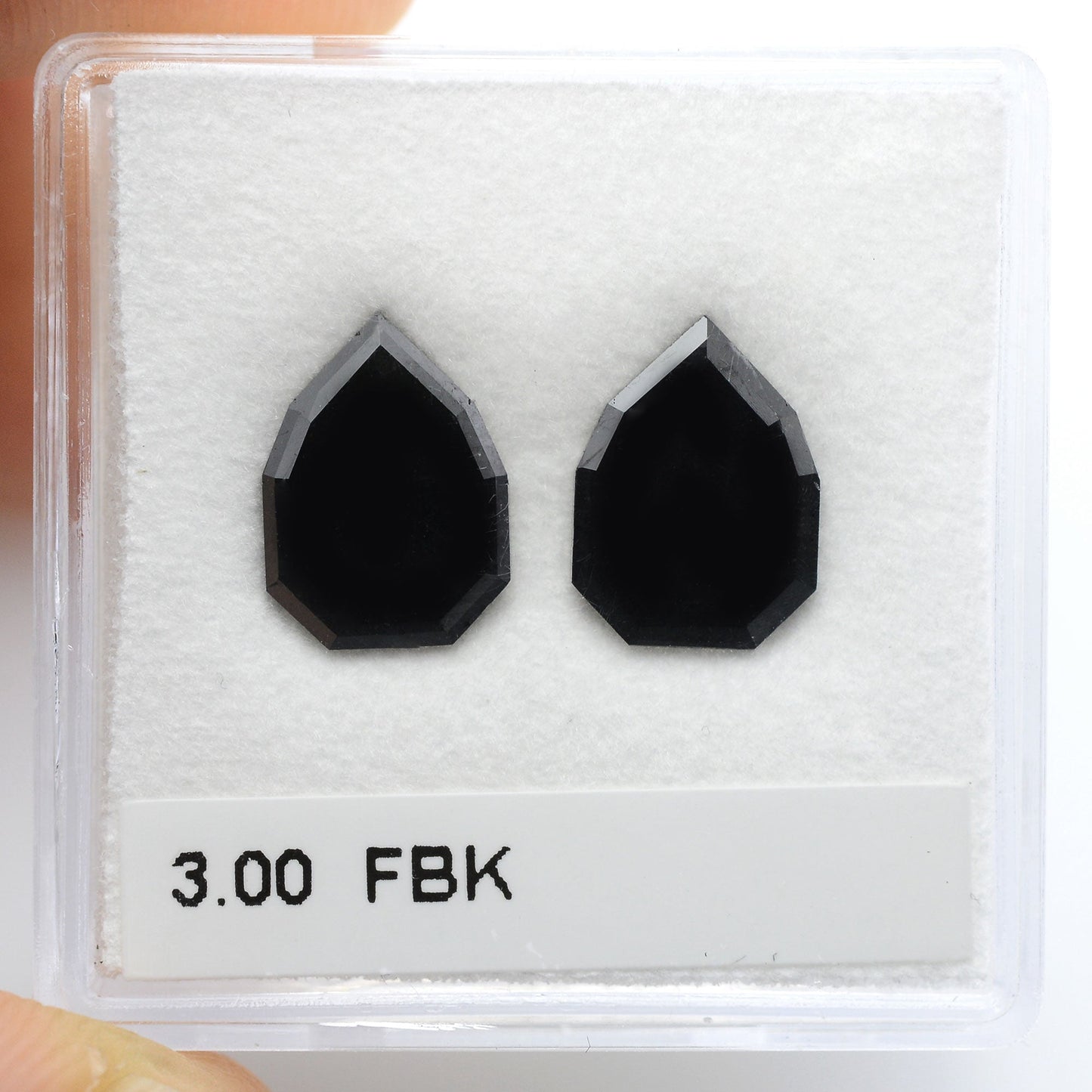 3.00 Carat Fancy Black Pear Diamonds GIA