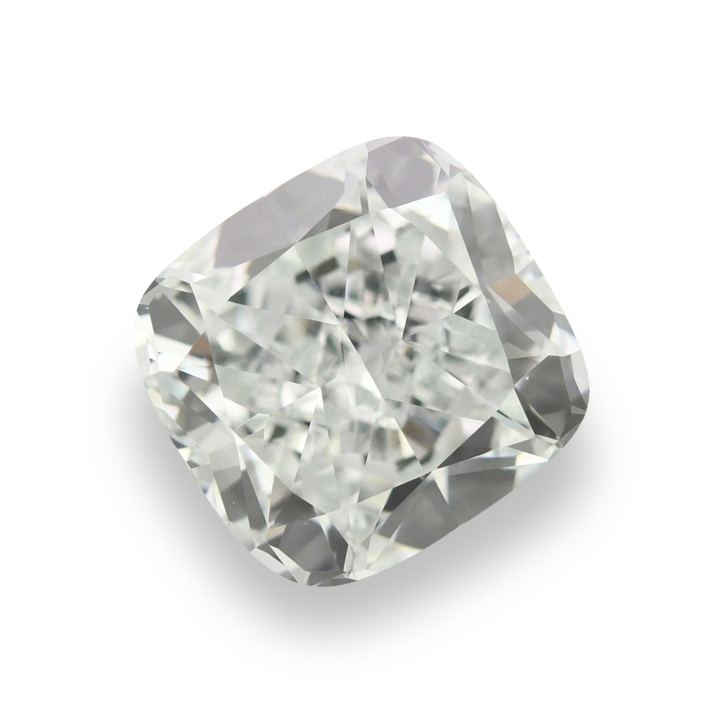 1,05 Karat sehr hellgrüner Kissen-Diamant VVS1 GIA