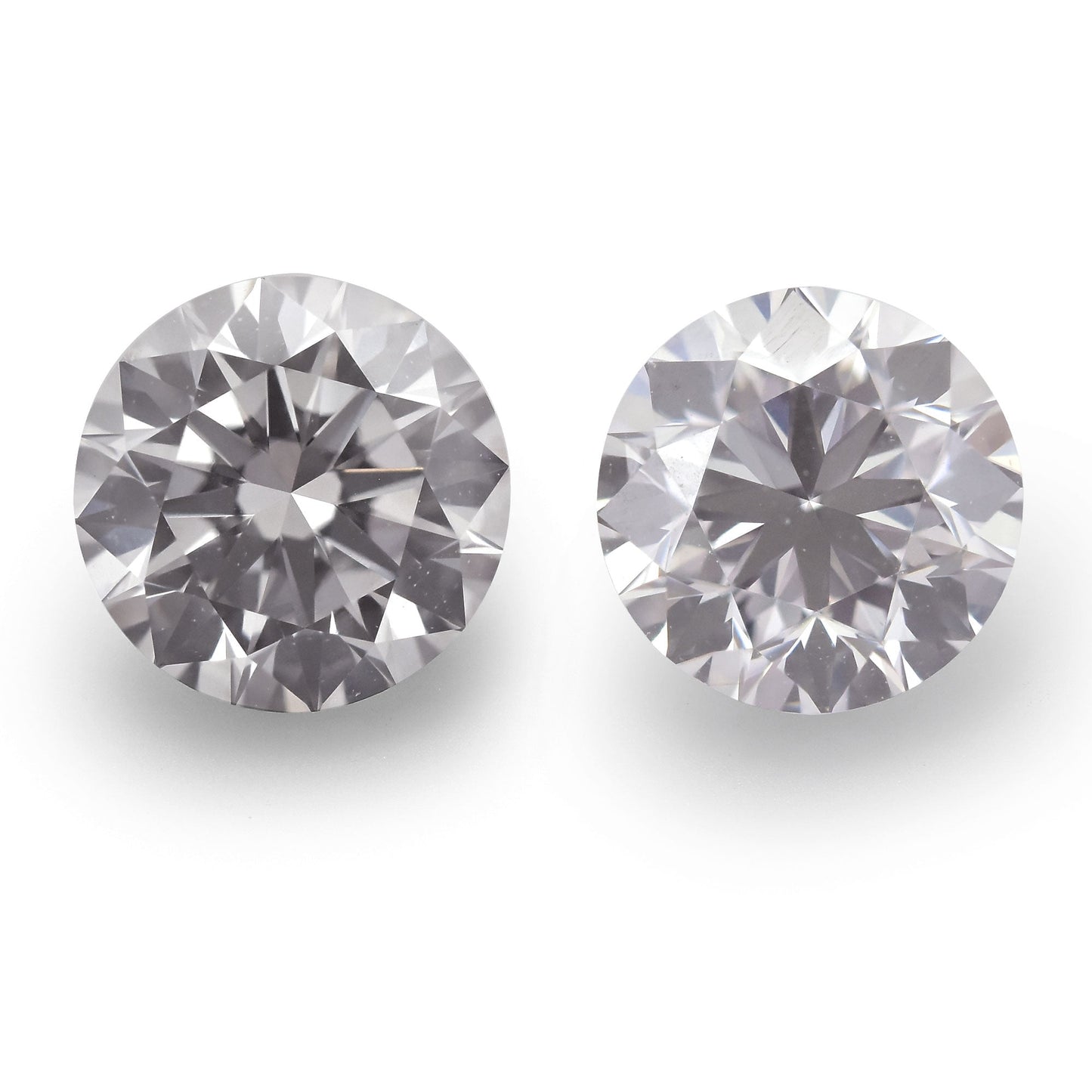 1.21 Carat Faint Pink Round Diamonds VS2 GIA