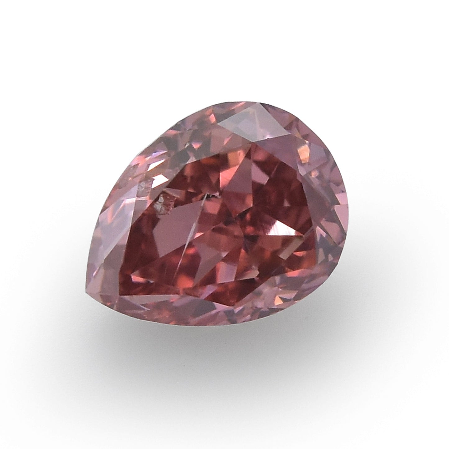 0,22 Karat Fancy Deep Orange Pink Birnenförmiger Diamant (SI1) GIA