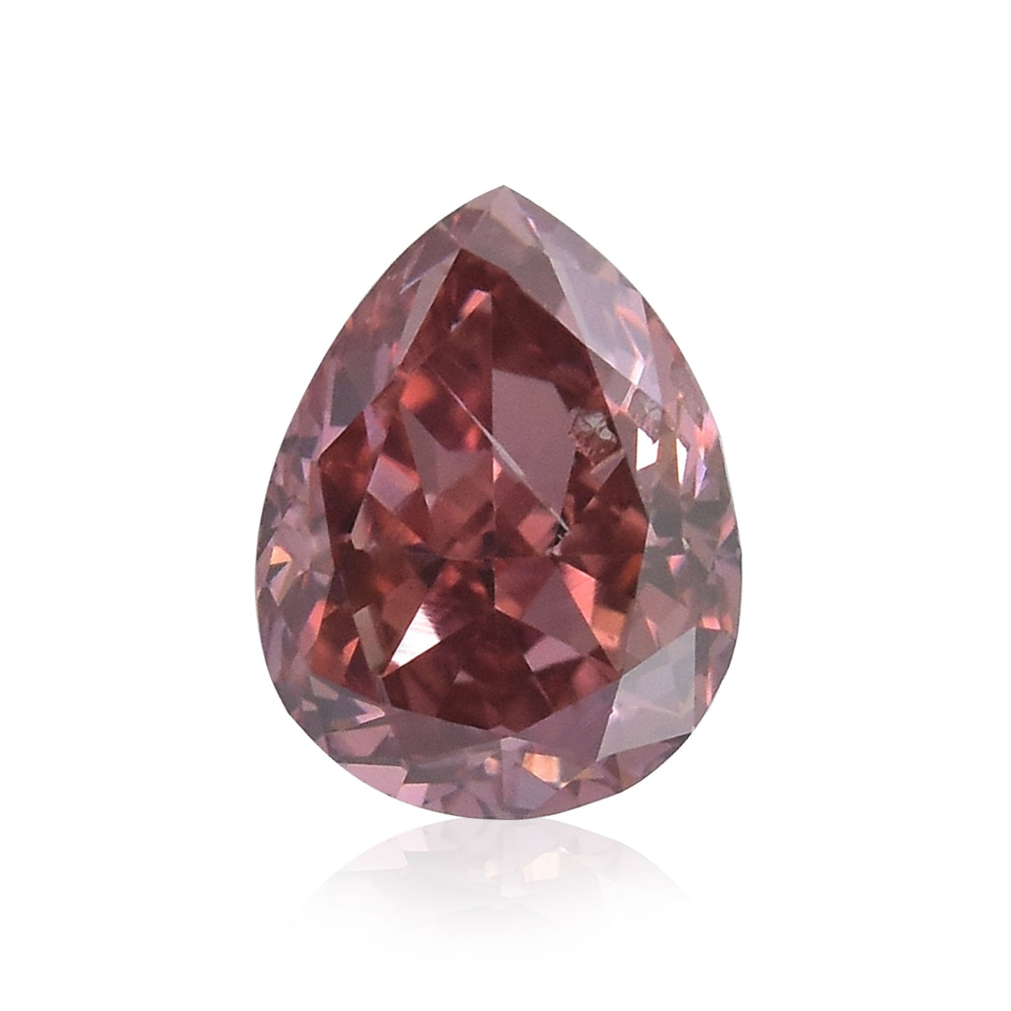 0,22 Karat Fancy Deep Orange Pink Birnenförmiger Diamant (SI1) GIA