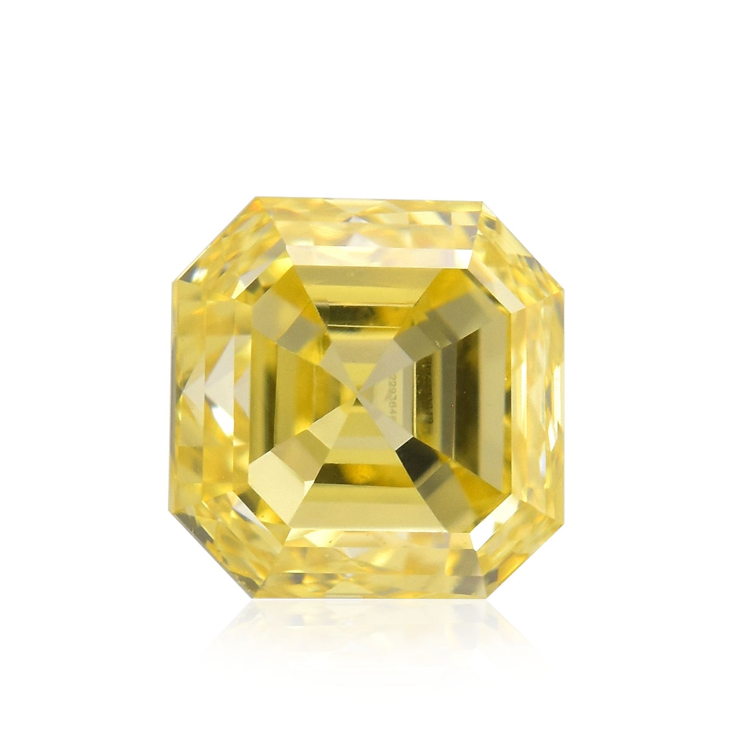 0,39 Karat Fancy Intense Yellow Asscher-Diamant VS2 GIA