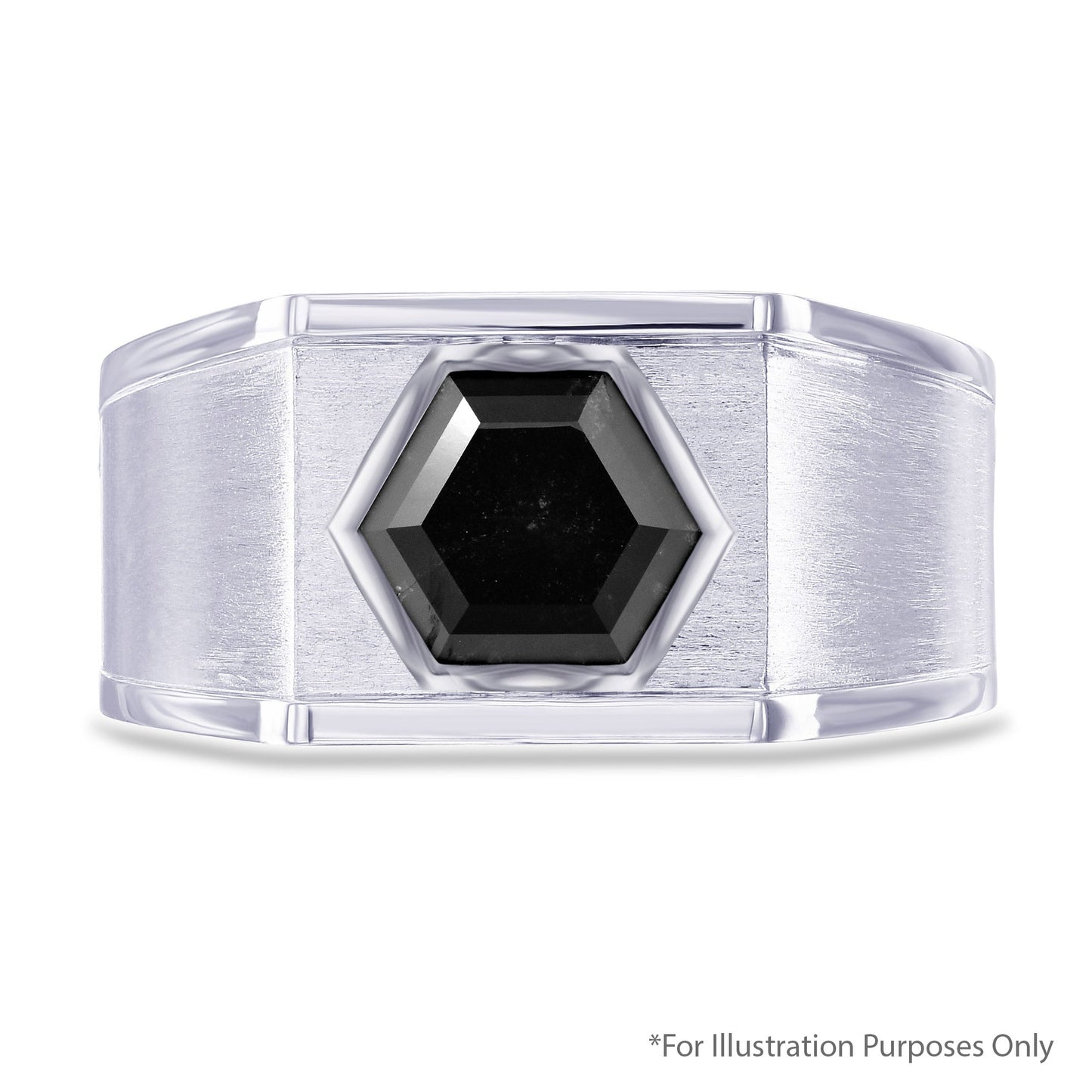 2,22 Karat Fancy Black Hexagonal Diamond GIA