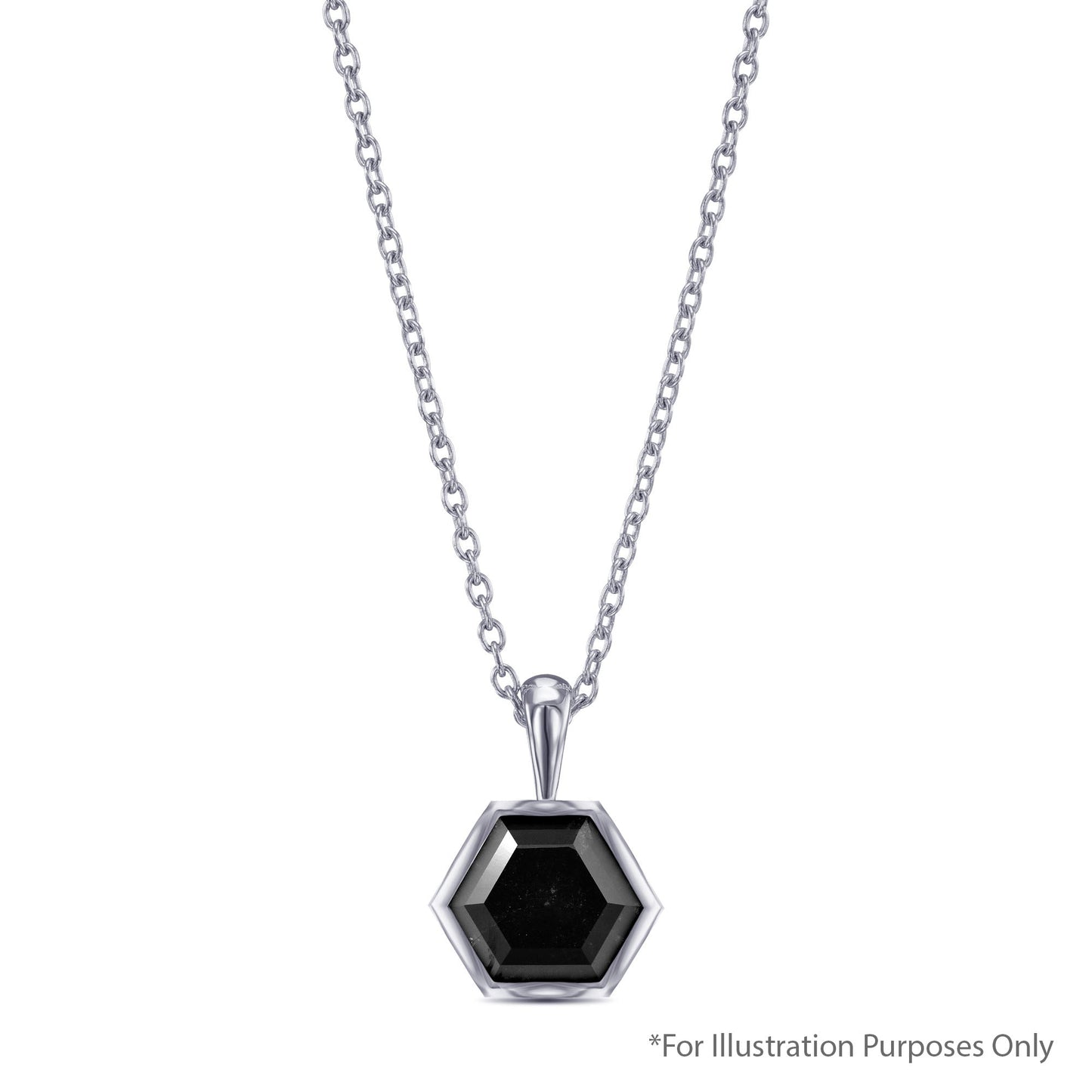 2,22 Karat Fancy Black Hexagonal Diamond GIA