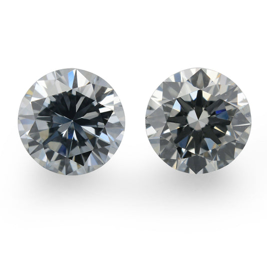 0.91 Carat Fancy Gray Blue Round Brilliant Diamonds VS1