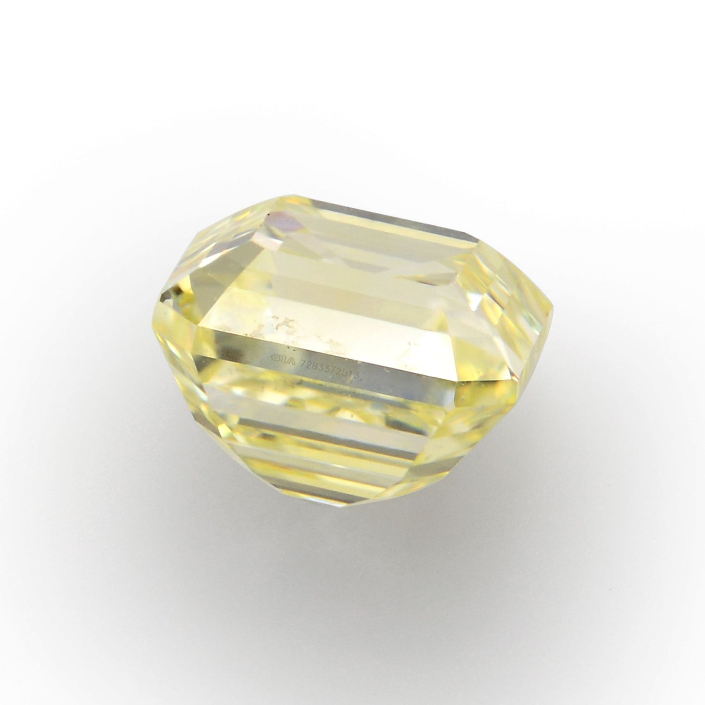 1.00 Carat Fancy Light Yellow Asscher Diamond VS2 GIA