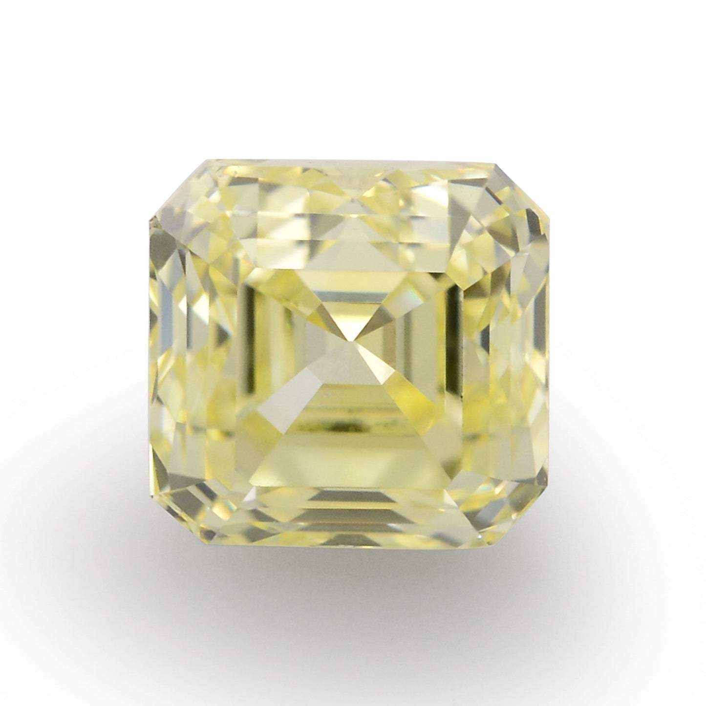 1.00 Carat Fancy Light Yellow Asscher Diamond VS2 GIA