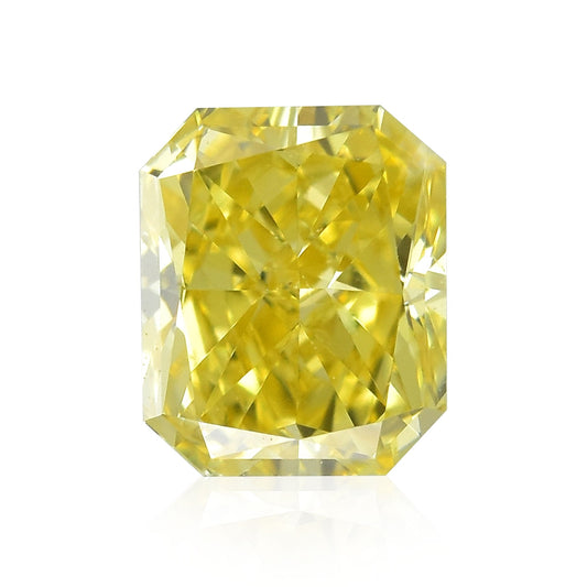 0.41 Carat Fancy Intense Yellow Radiant Diamond VS2 IGI