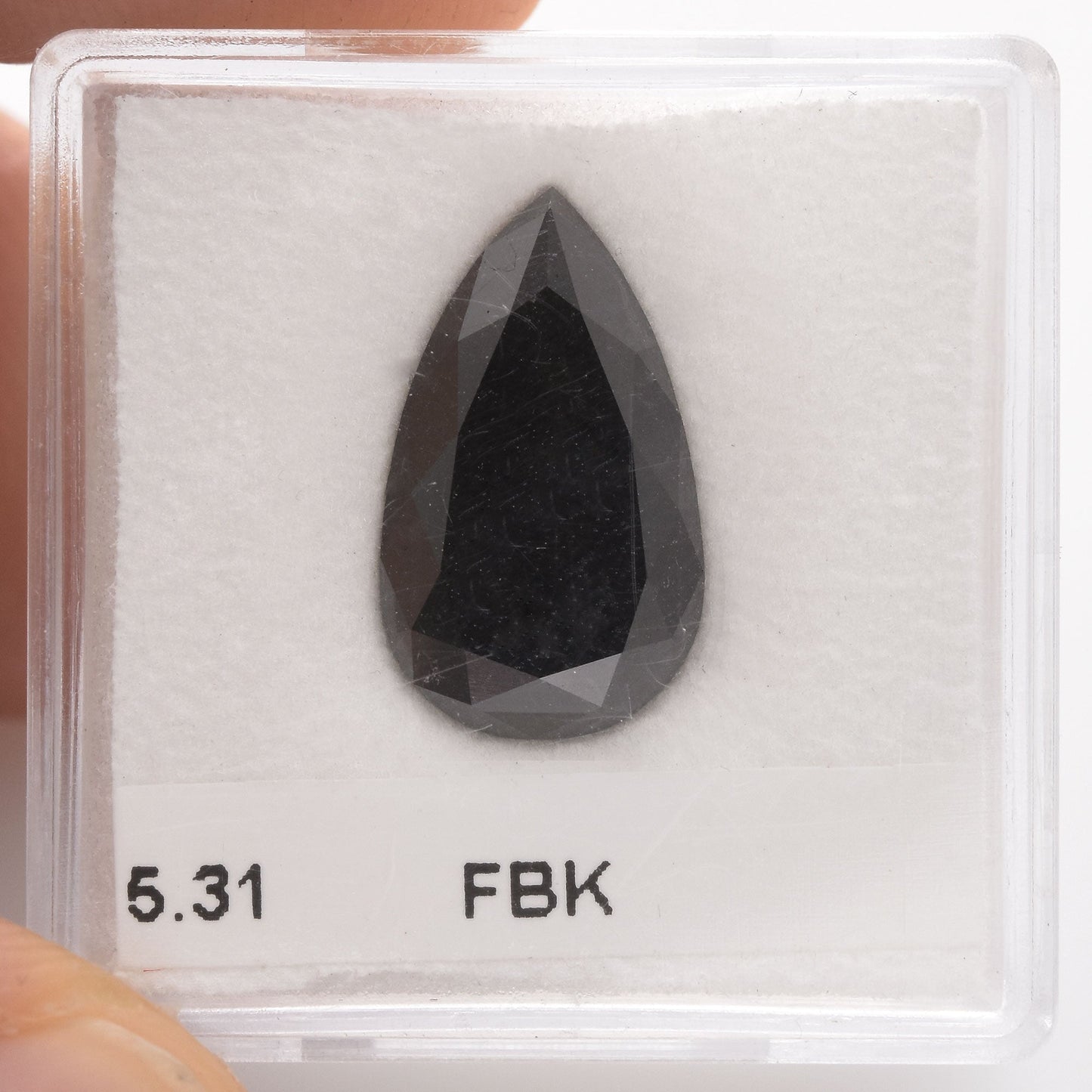 5,31 Karat Fancy Black Pear Diamond GIA