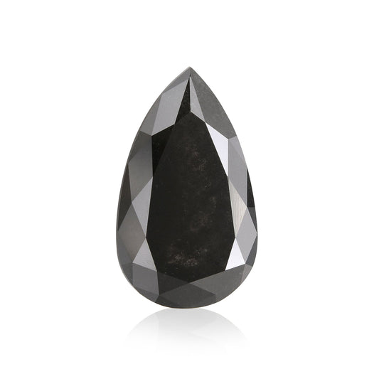 5,31 Karat Fancy Black Pear Diamond GIA