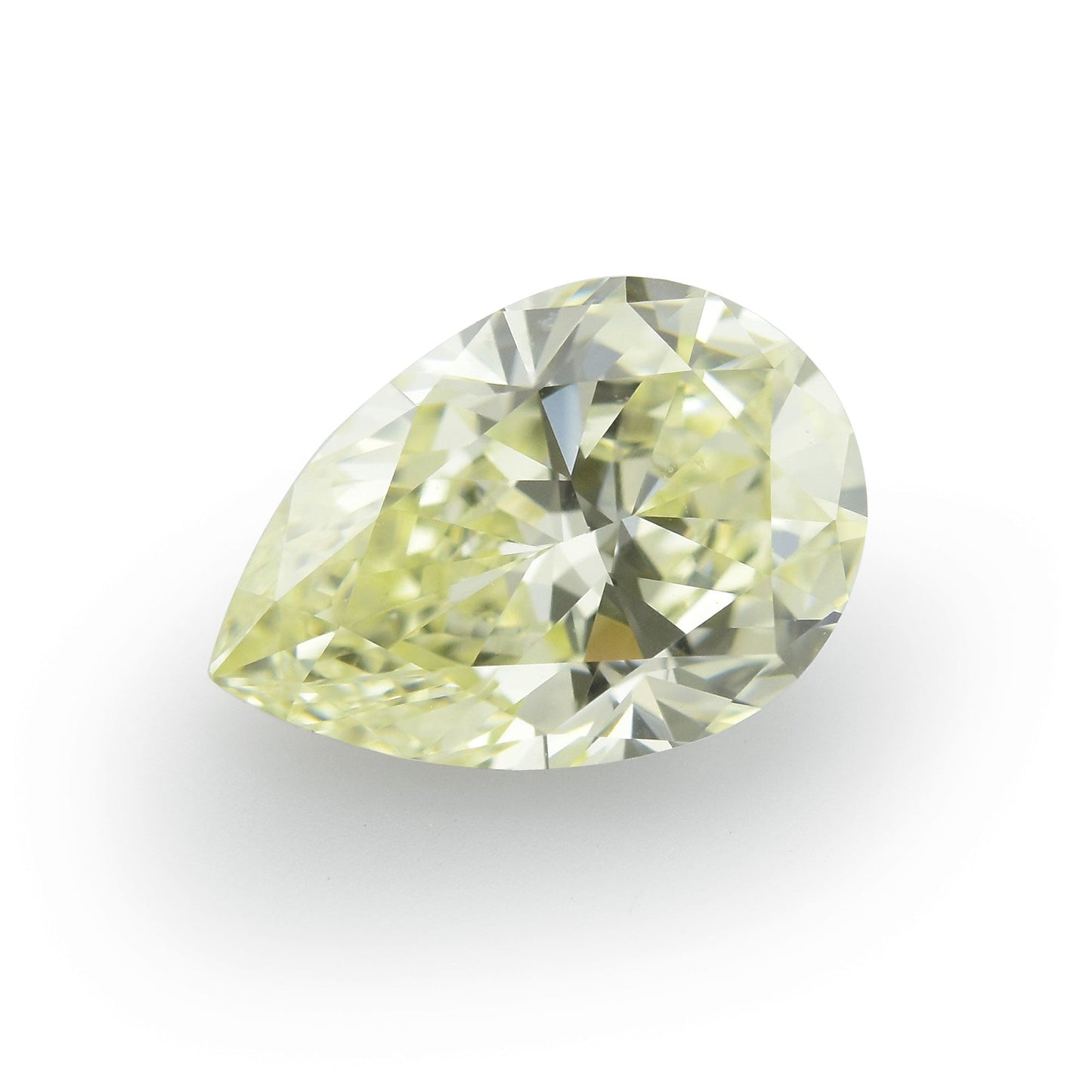 0,91 Karat Fancy Light Yellow Birnenförmiger Diamant VVS2 GIA