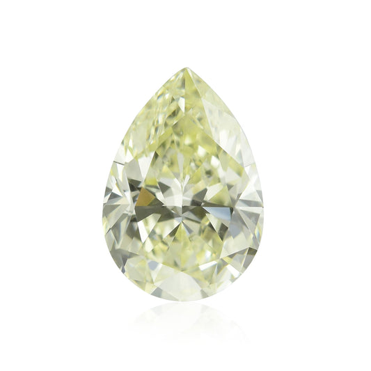 0.91 Carat Fancy Light Yellow Pear Diamond VVS2 GIA