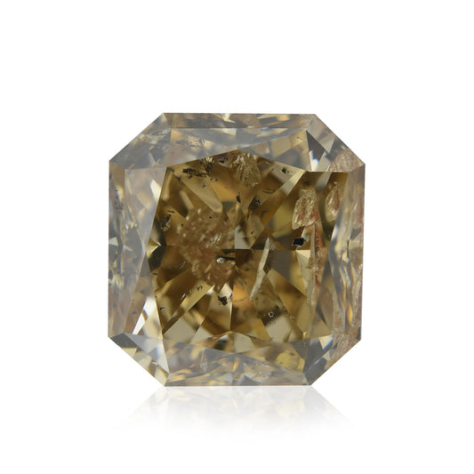 4,02 Karat Fancy Dark Yellowish Brown Radiant (I2) GIA