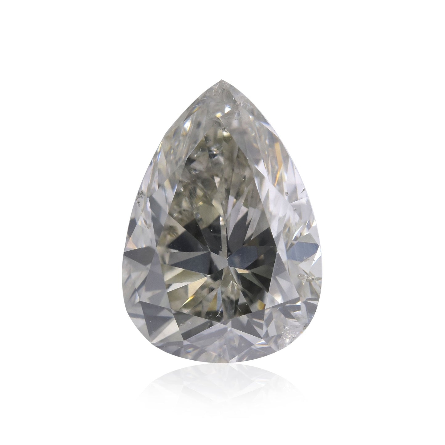 2,03 Karat Fancy Light Gray Birnenförmiger Diamant (SI2) GIA