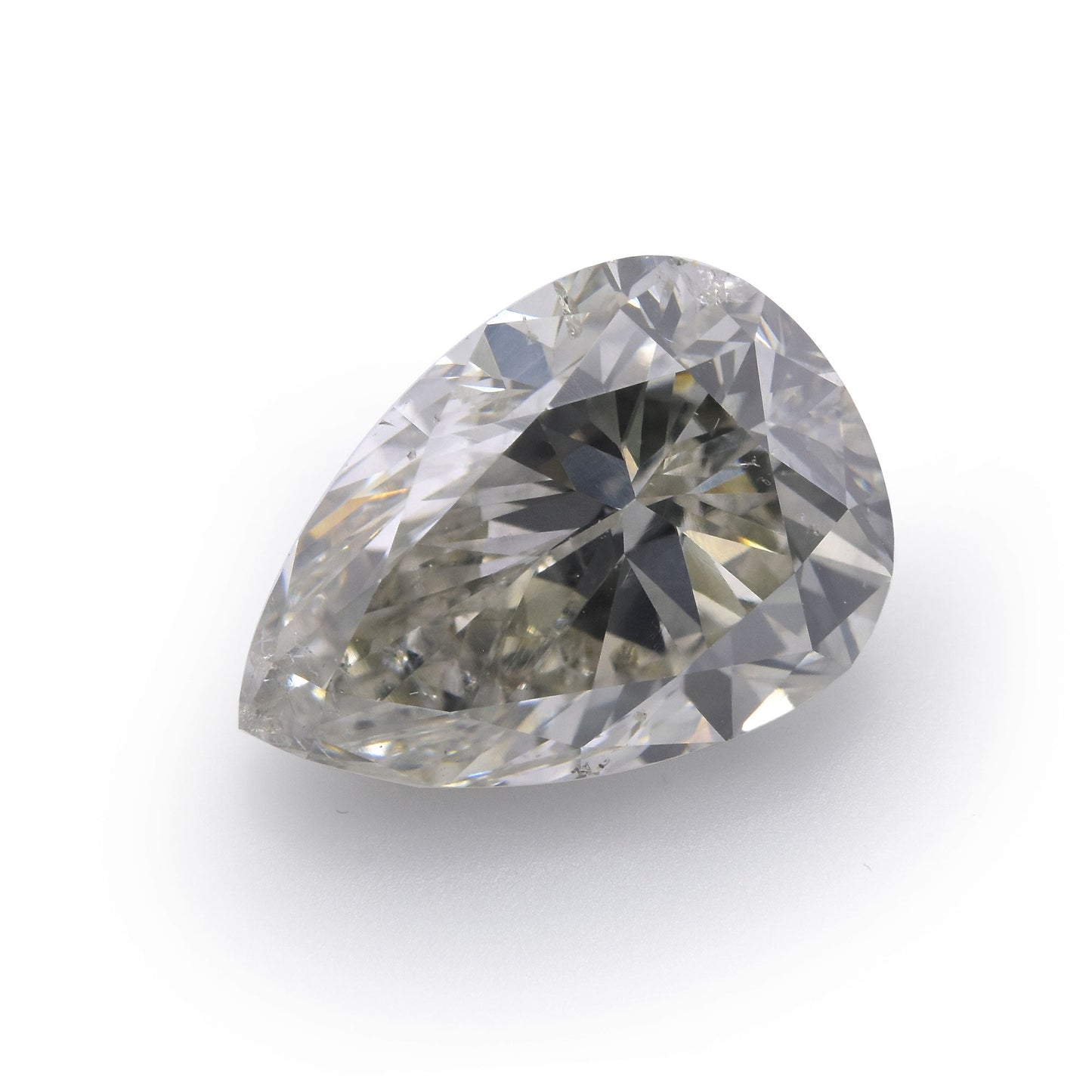 2,03 Karat Fancy Light Gray Birnenförmiger Diamant (SI2) GIA