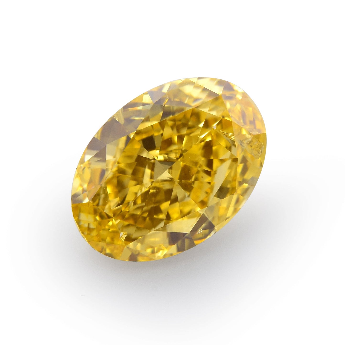 1,02 Karat Fancy Intense Orange Yellow Ovaler Diamant SI2 GIA