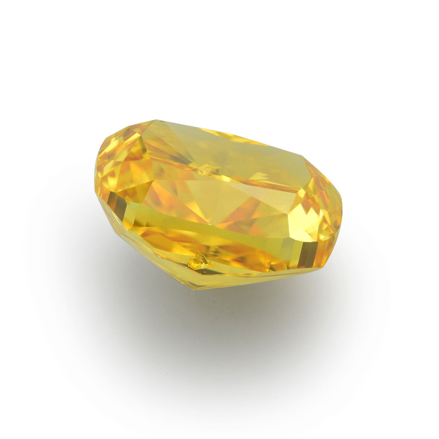 1,02 Karat Fancy Vivid Yellow Orange Cushion Diamond (I1) GIA