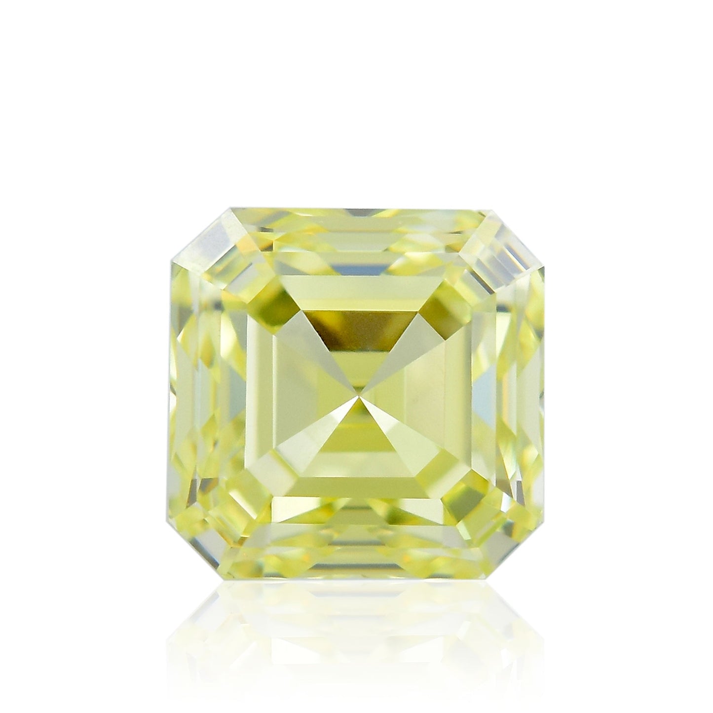 0,43 Karat Fancy Intense Yellow Asscher-Diamant VVS2 IGI
