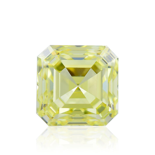 0,43 Karat Fancy Intense Yellow Asscher-Diamant VVS2 IGI