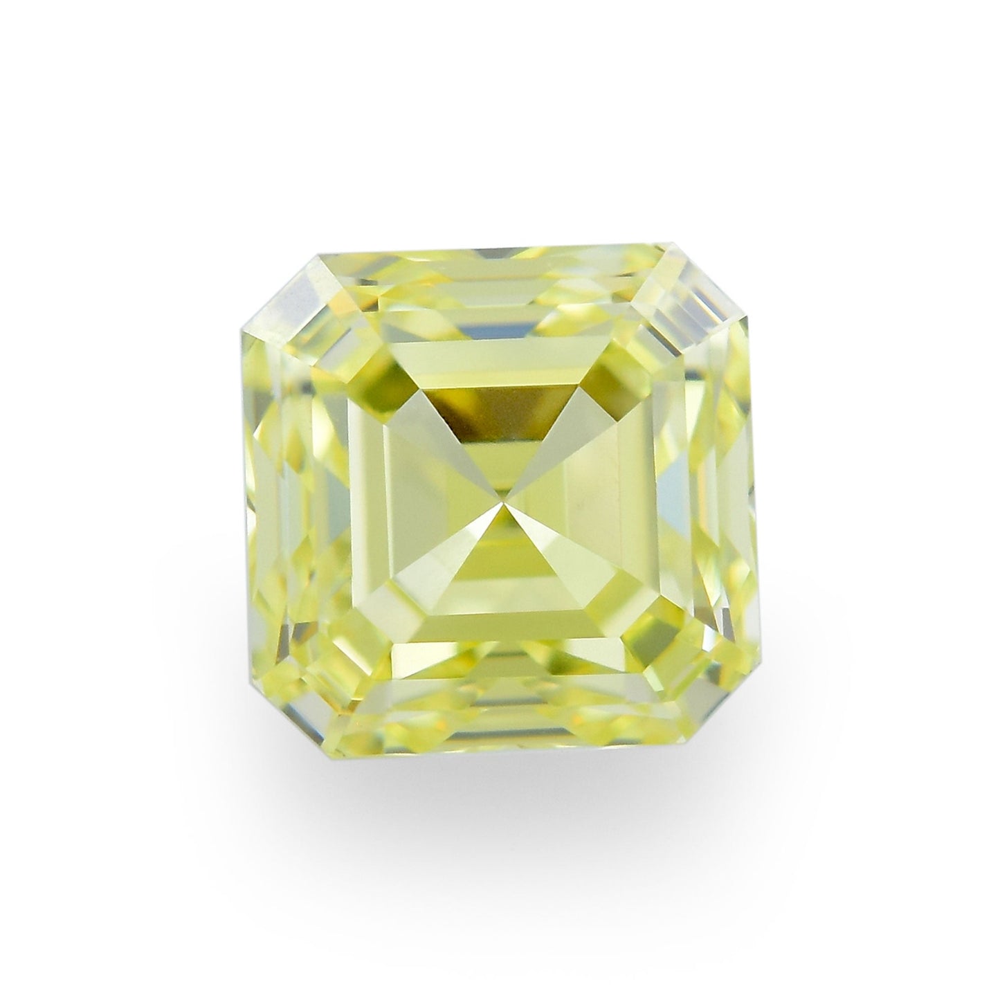 0,43 Karat Fancy Intense Yellow Asscher-Diamant VVS2 IGI