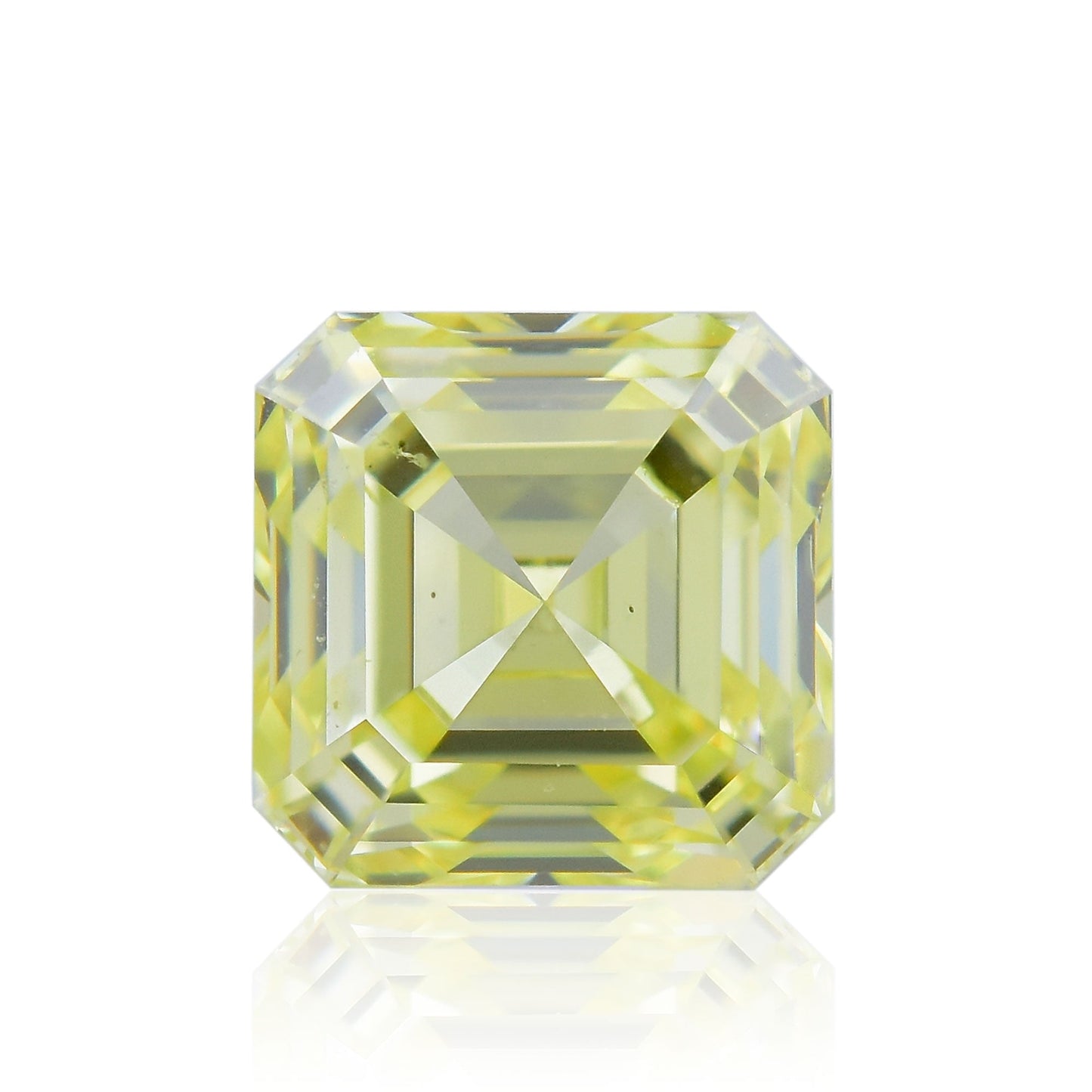 0,44 Karat Fancy Intense Yellow Asscher-Diamant SI1 IGI