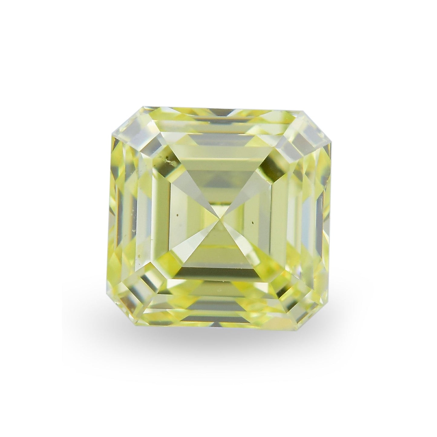 0,44 Karat Fancy Intense Yellow Asscher-Diamant SI1 IGI