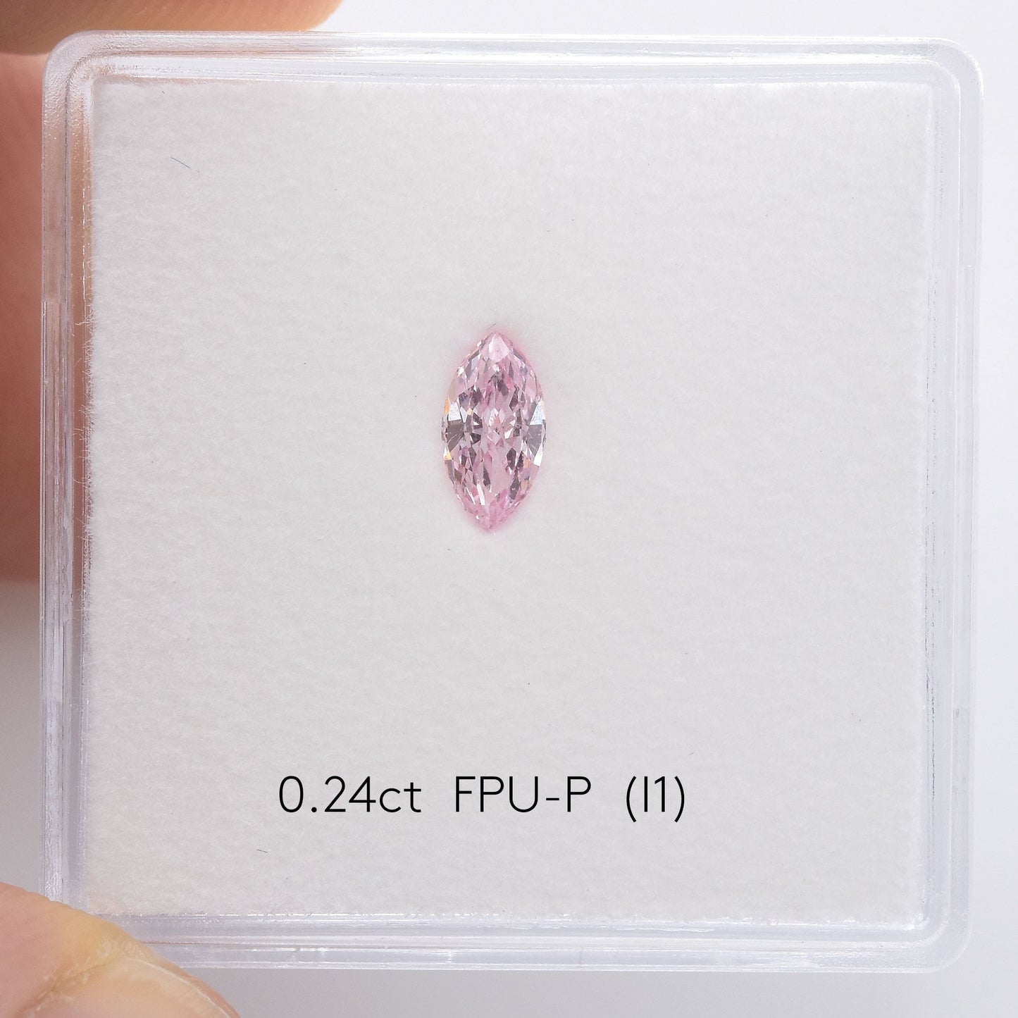 0,24 Karat Fancy Purplish Pink Marquise-Diamant (I1) GIA