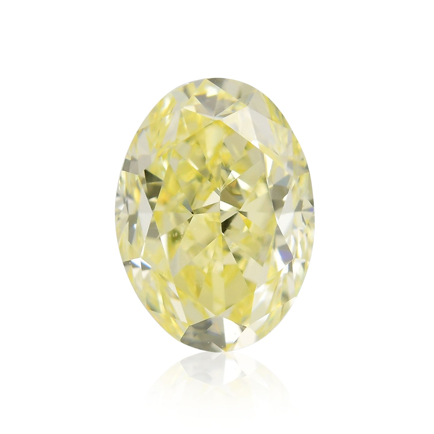 0,50 Karat Fancy Yellow Oval Diamond VVS1 IGI