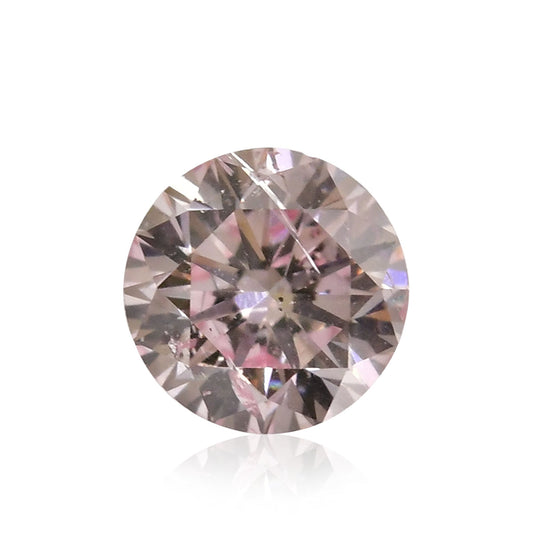 0,23 Karat sehr hellrosa runder Brillant-Diamant I2 GIA