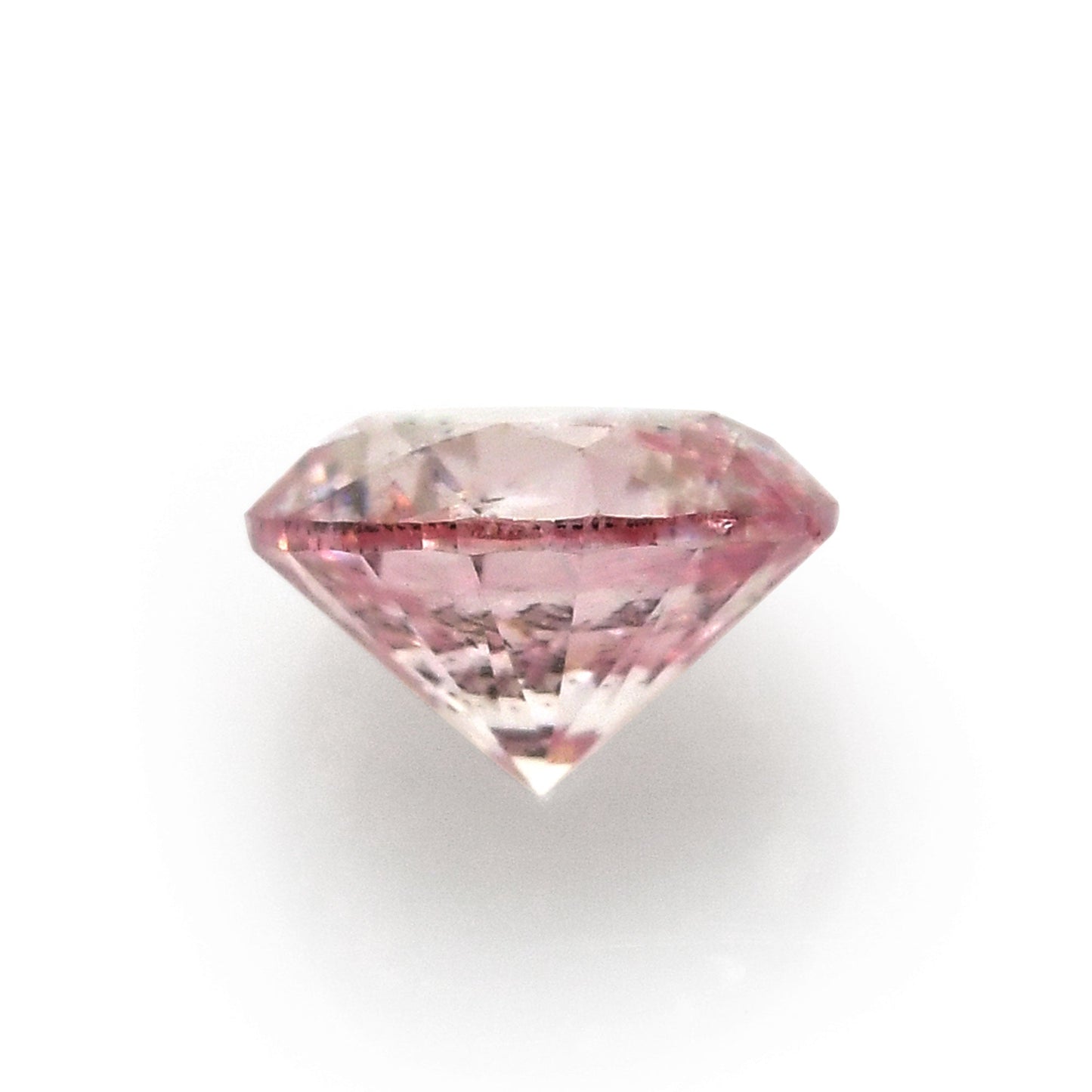 0,23 Karat sehr hellrosa runder Brillant-Diamant I2 GIA