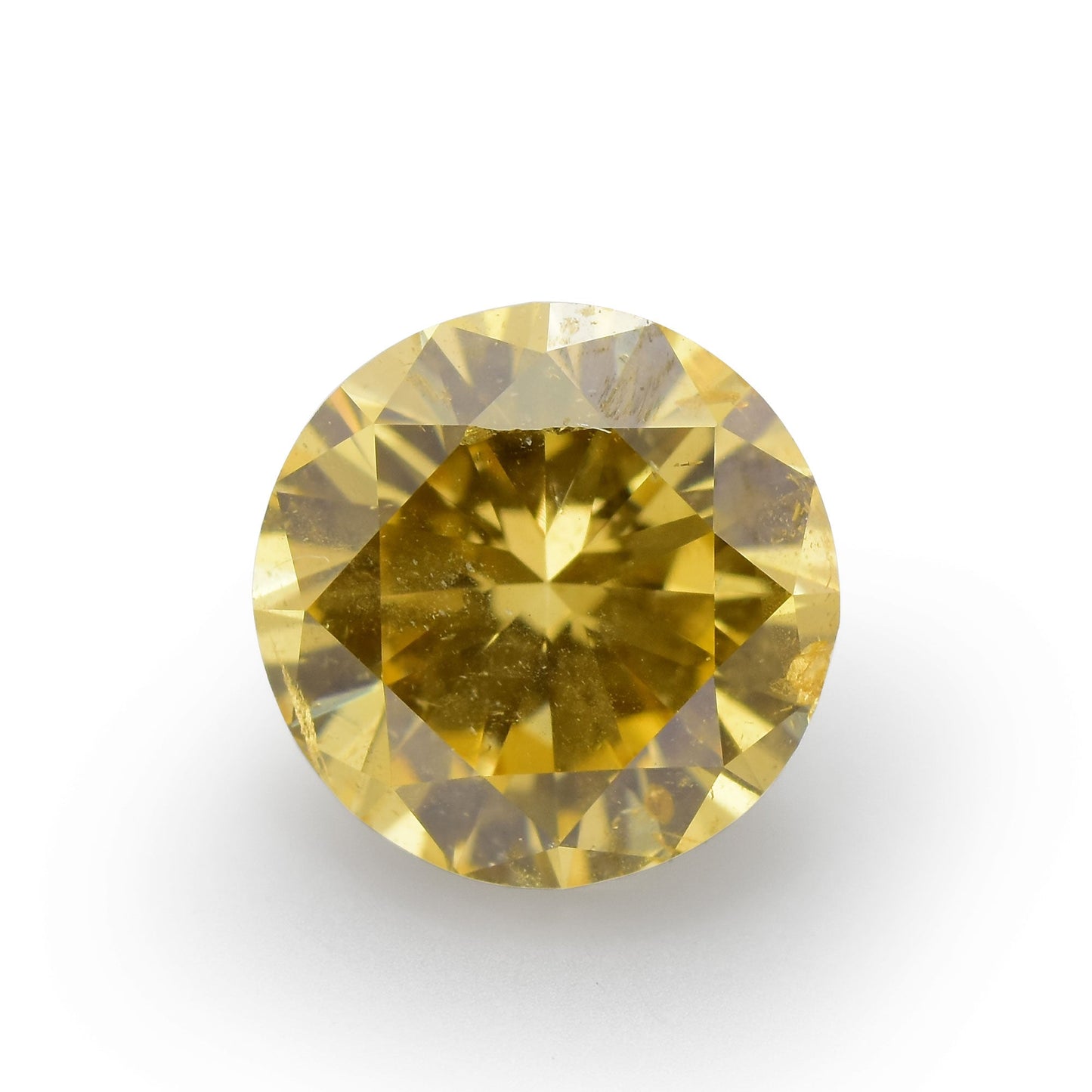 0,65 Karat Fancy Brownish Orange Yellow Round Brilliant (I1) GIA