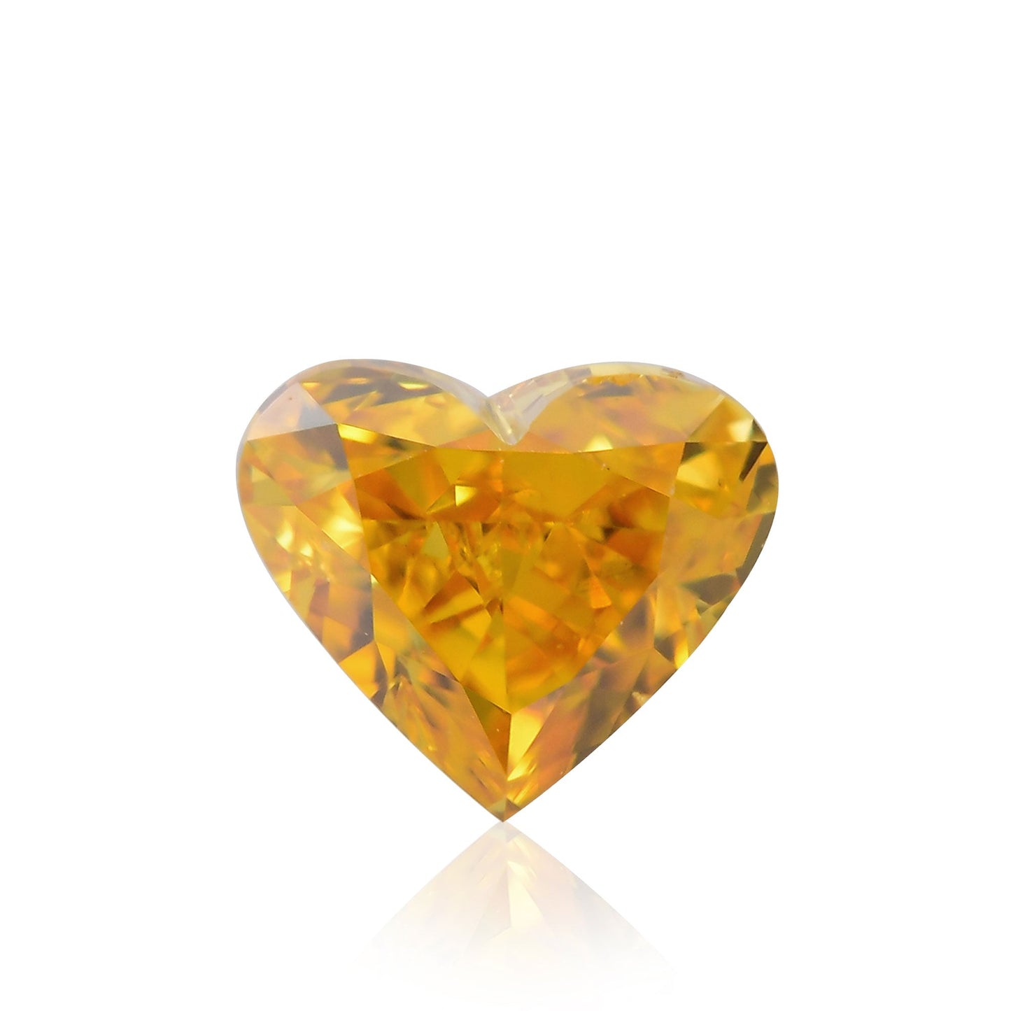 0,31 Karat Fancy Intense Orange Yellow Heart Diamant SI1 GIA