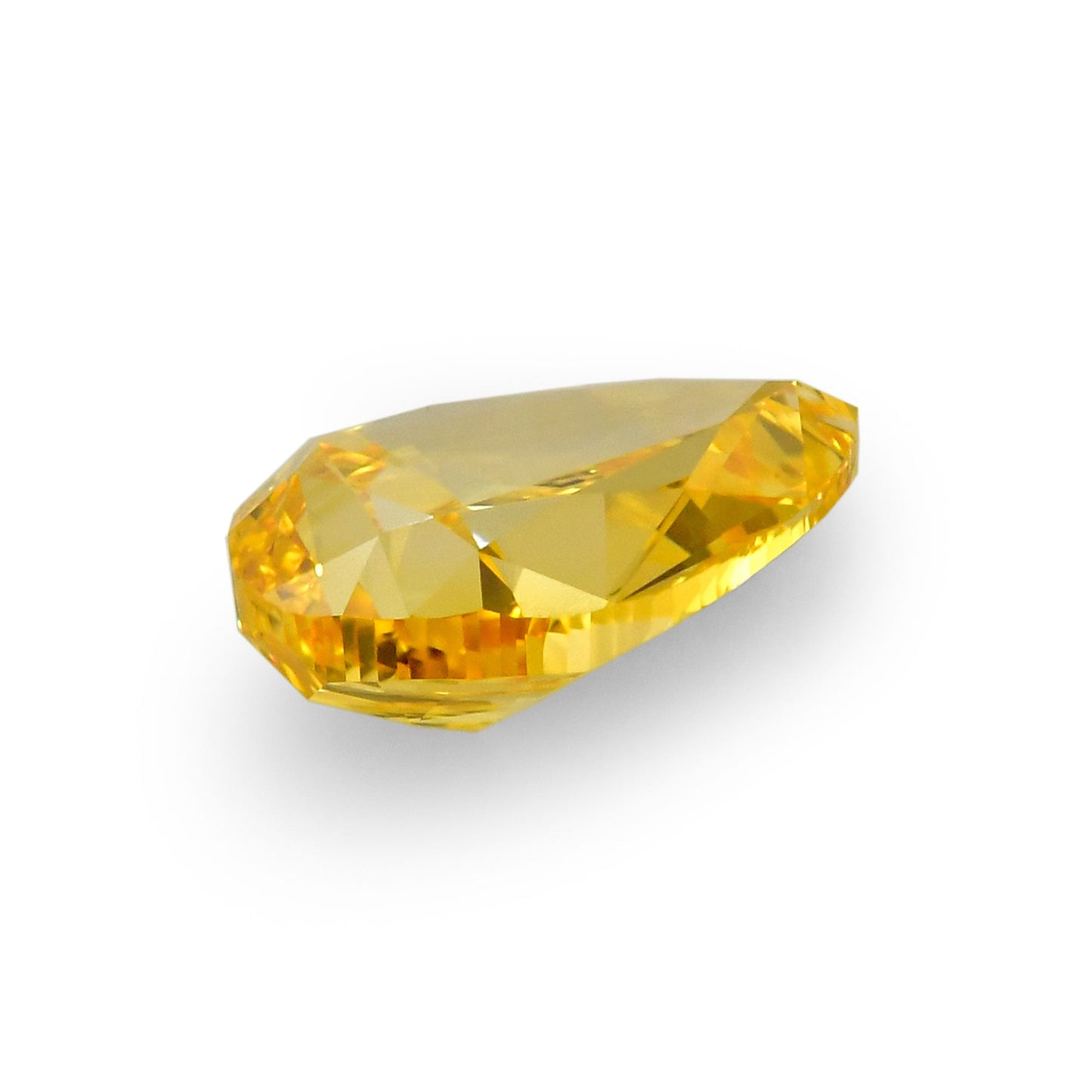 1,55 Karat Fancy Vivid Orange Yellow Birnenförmiger Diamant VVS2 GIA