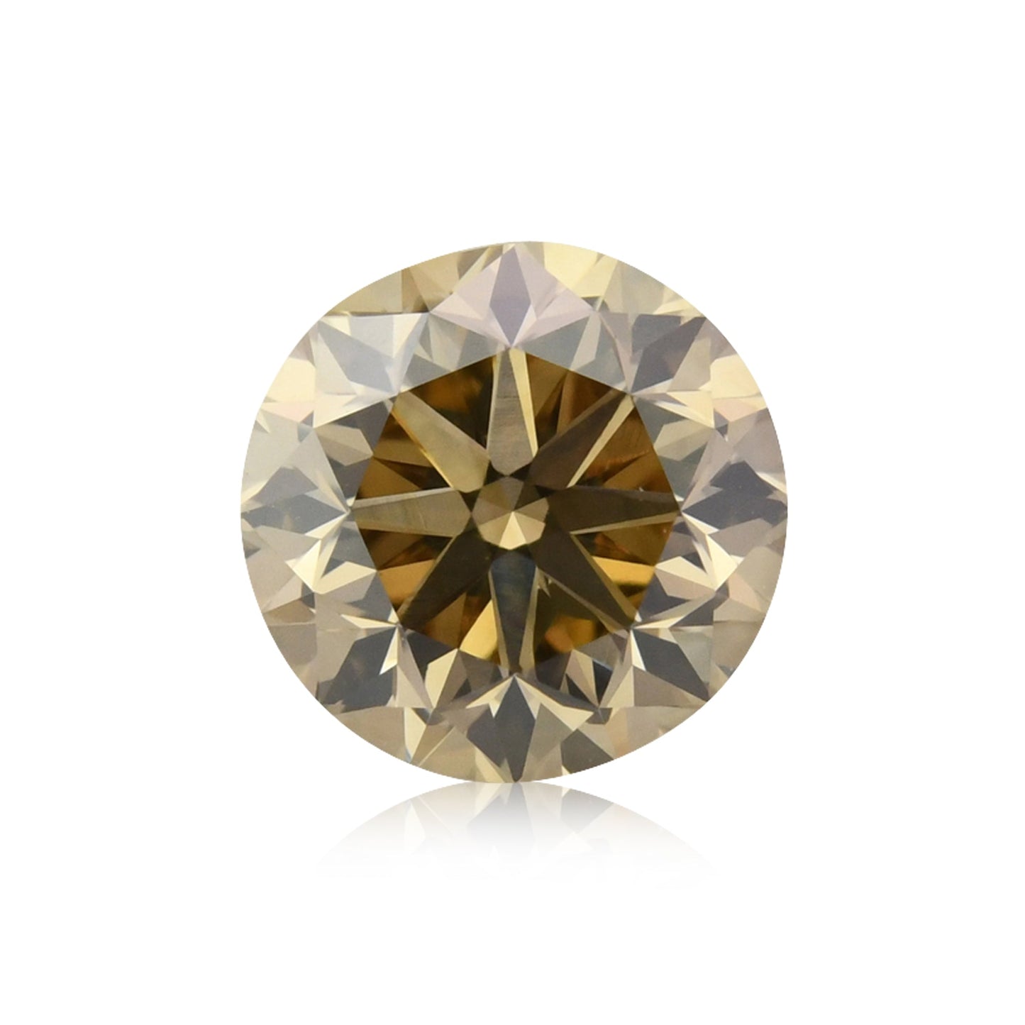 1,00 Karat Fancy Yellowish Brown Round Brilliant VS1 GIA