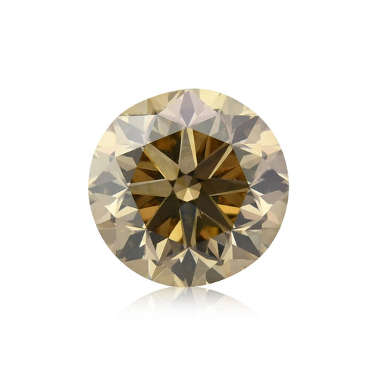 1,00 Karat Fancy Yellowish Brown Round Brilliant VS1 GIA